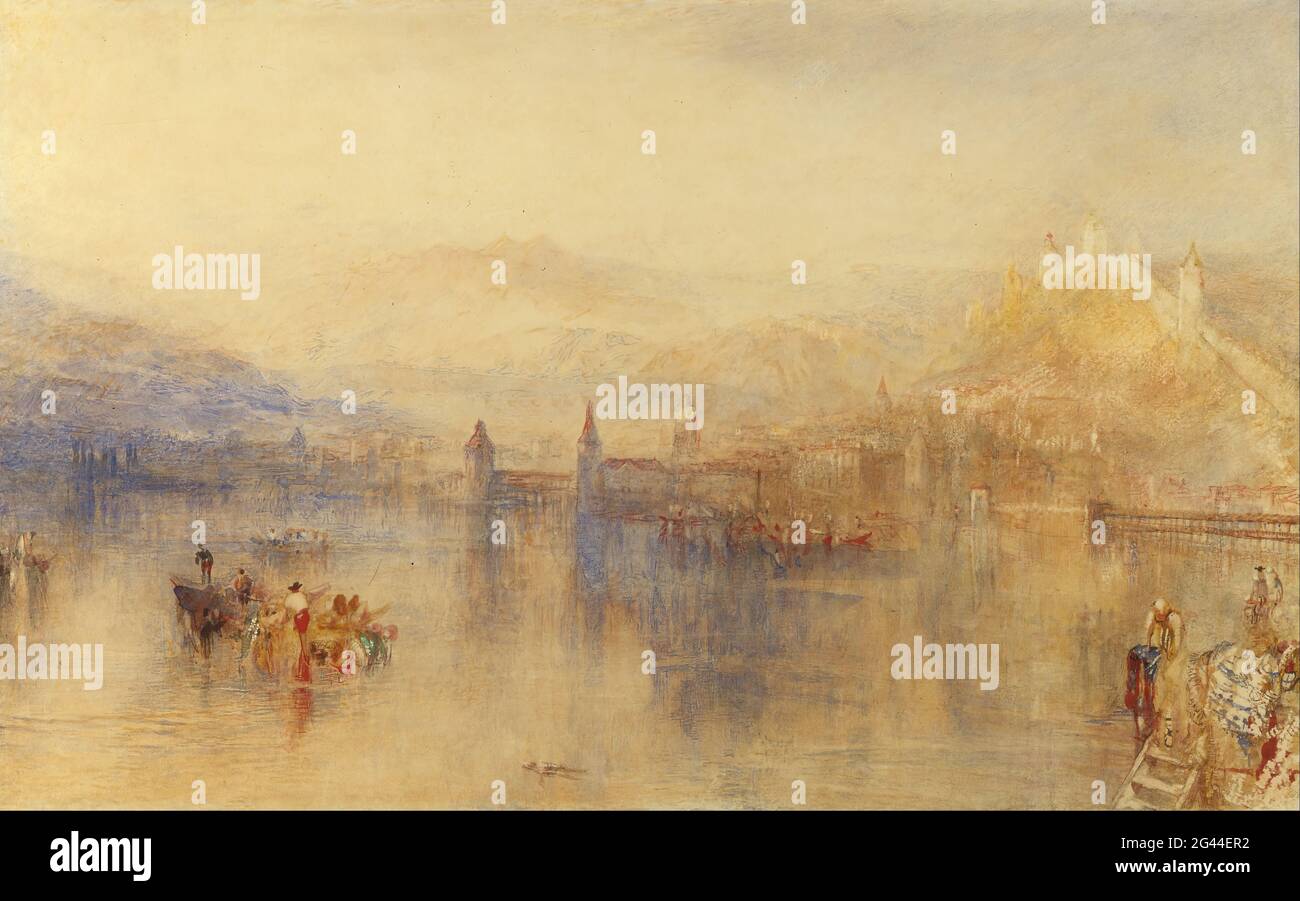 Joseph Mallord William Turner - Lucerne from the Lake Stock Photo