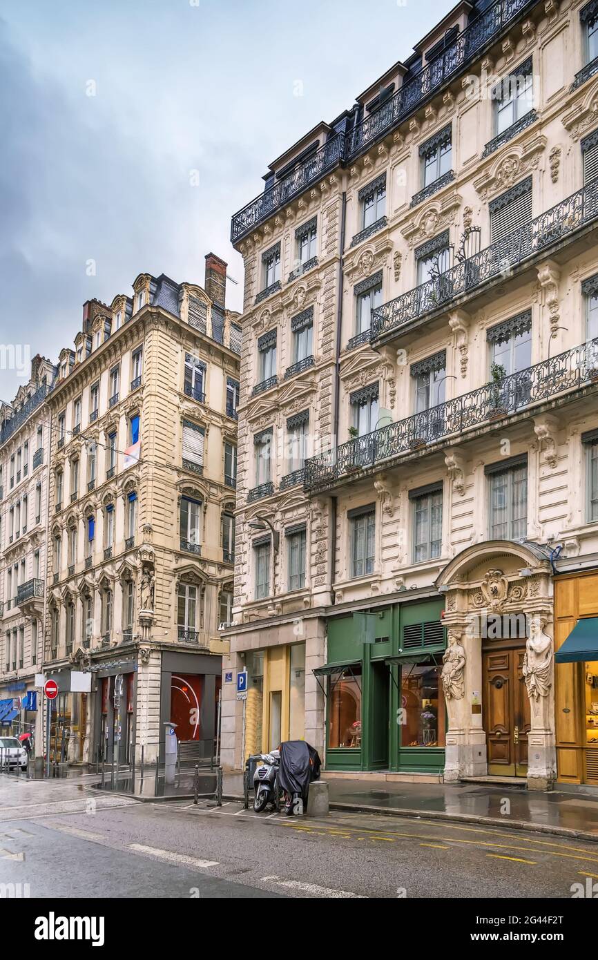 Street in Lyon, France Stock Photo