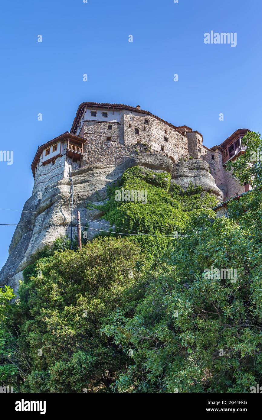 View of Monastery of Rousanou, Greece Stock Photo