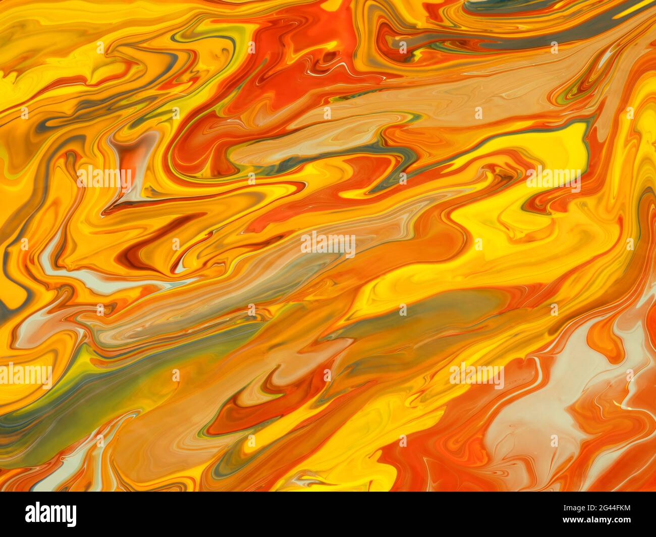 Abstract image of mixed warm colors of acrylic paint Stock Photo Alamy