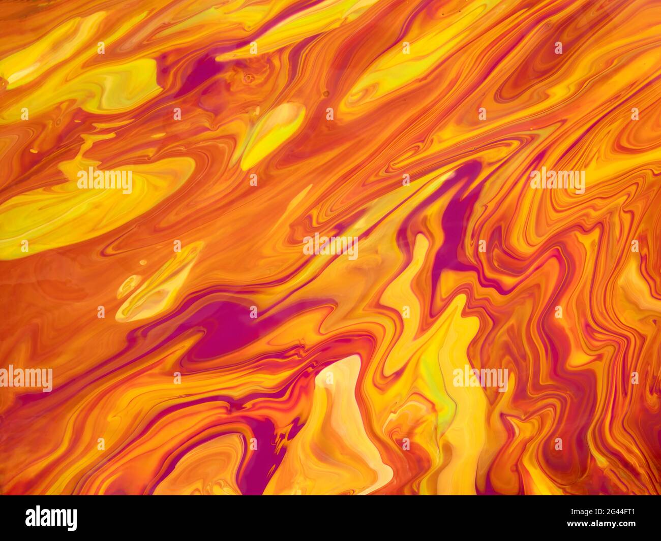 Abstract image of mixed warm colors of acrylic paint Stock Photo Alamy