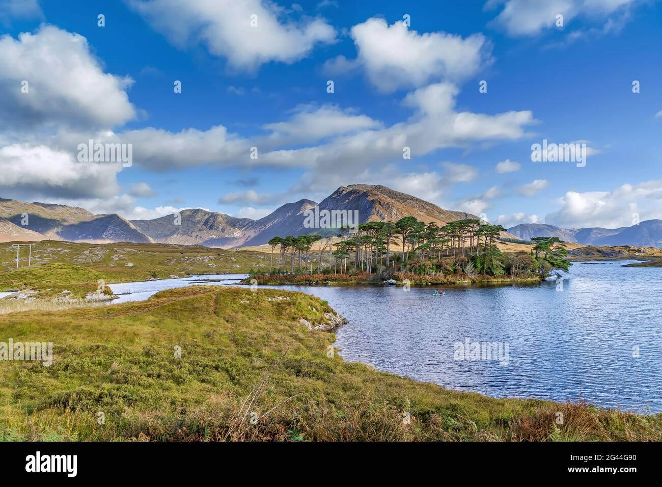 Landscape with lake in Galway county, Ireland Stock Photo Alamy