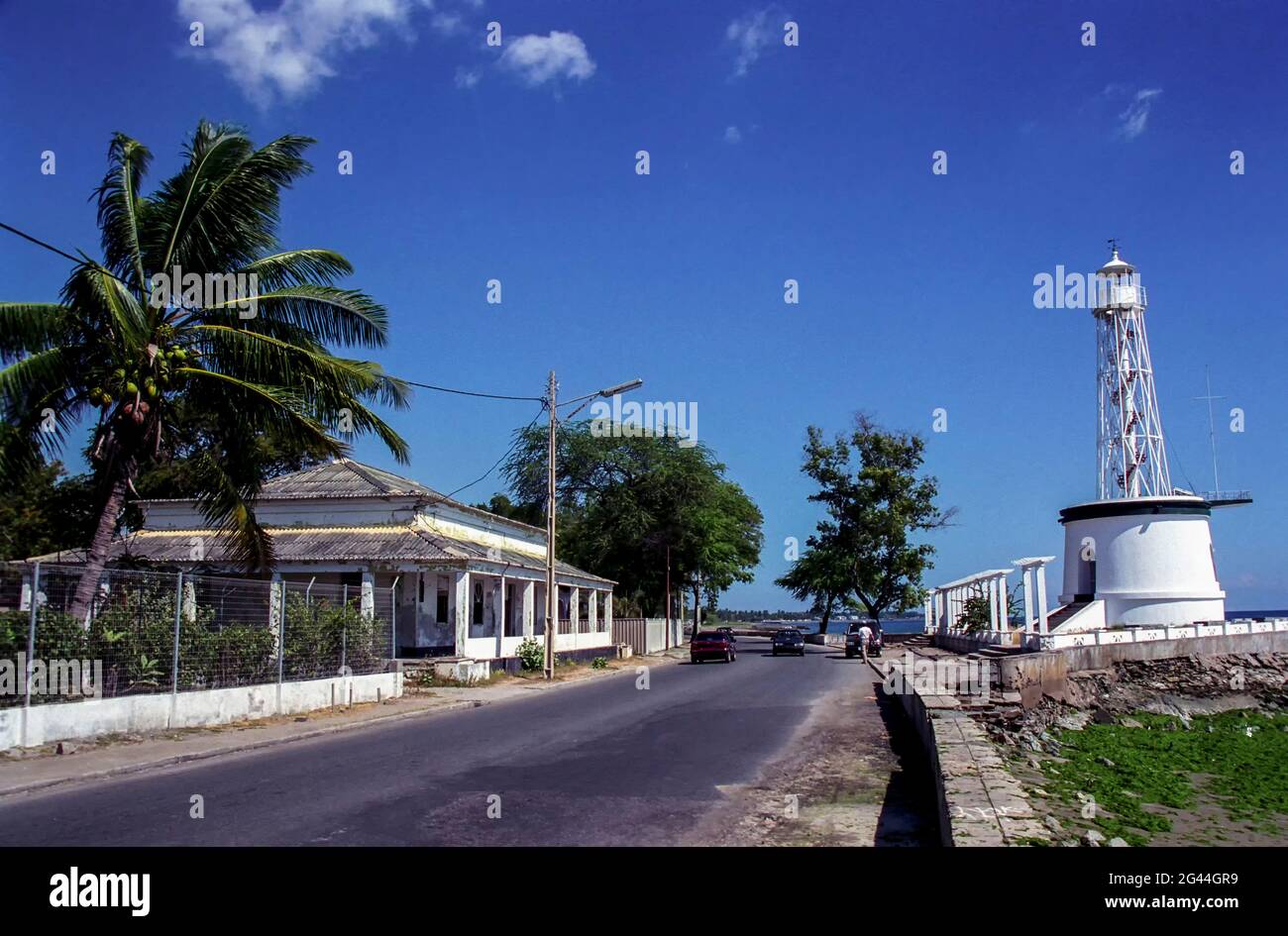 May 20, 2002-Dili, Timor-Leste-In This Photos taken Independence day scene and Timorese daily life on 7day in Dili and Atambua Village. A View of Japanese Embassy near Dili bay in Timor-Leste. Stock Photo