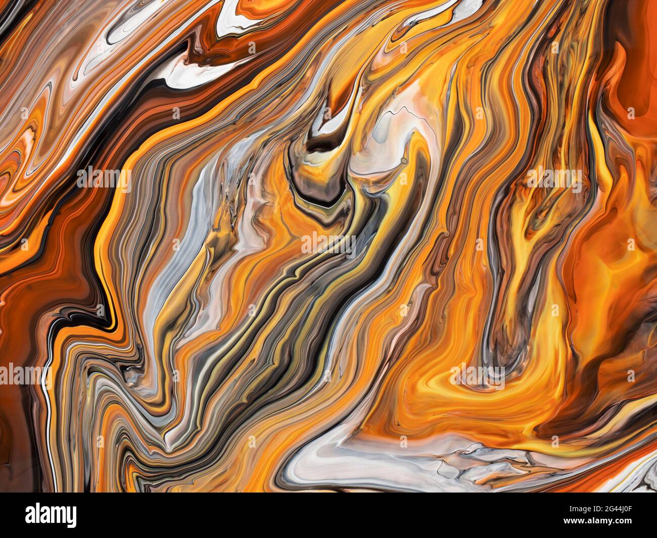 Abstract image of mixed colors of acrylic paint Stock Photo