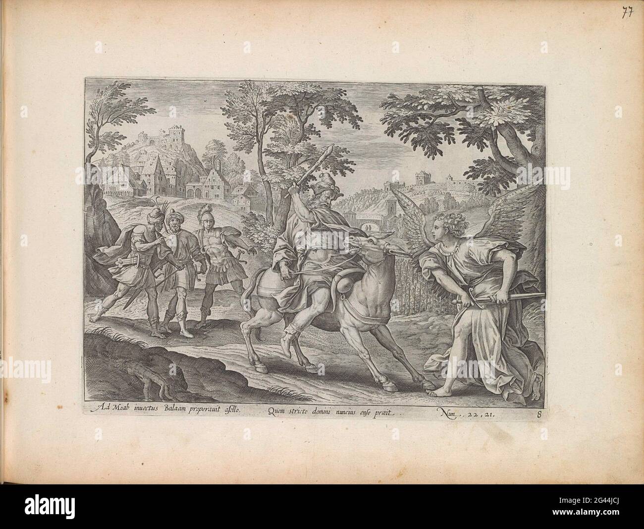 Balaam And The Donkey History Of Moses After The Exodus History Of Balaam Theatrum Biblicum Hoc Est Historiae Sacrae Veteris Et Novi Testamenti Tabulis Aeneis Expressae Balaam Mowing His Donkey To Ride