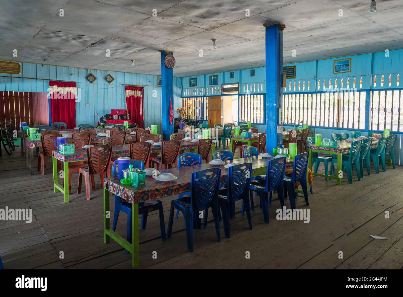 Fish restaurant in the north of Sulawesi Stock Photo