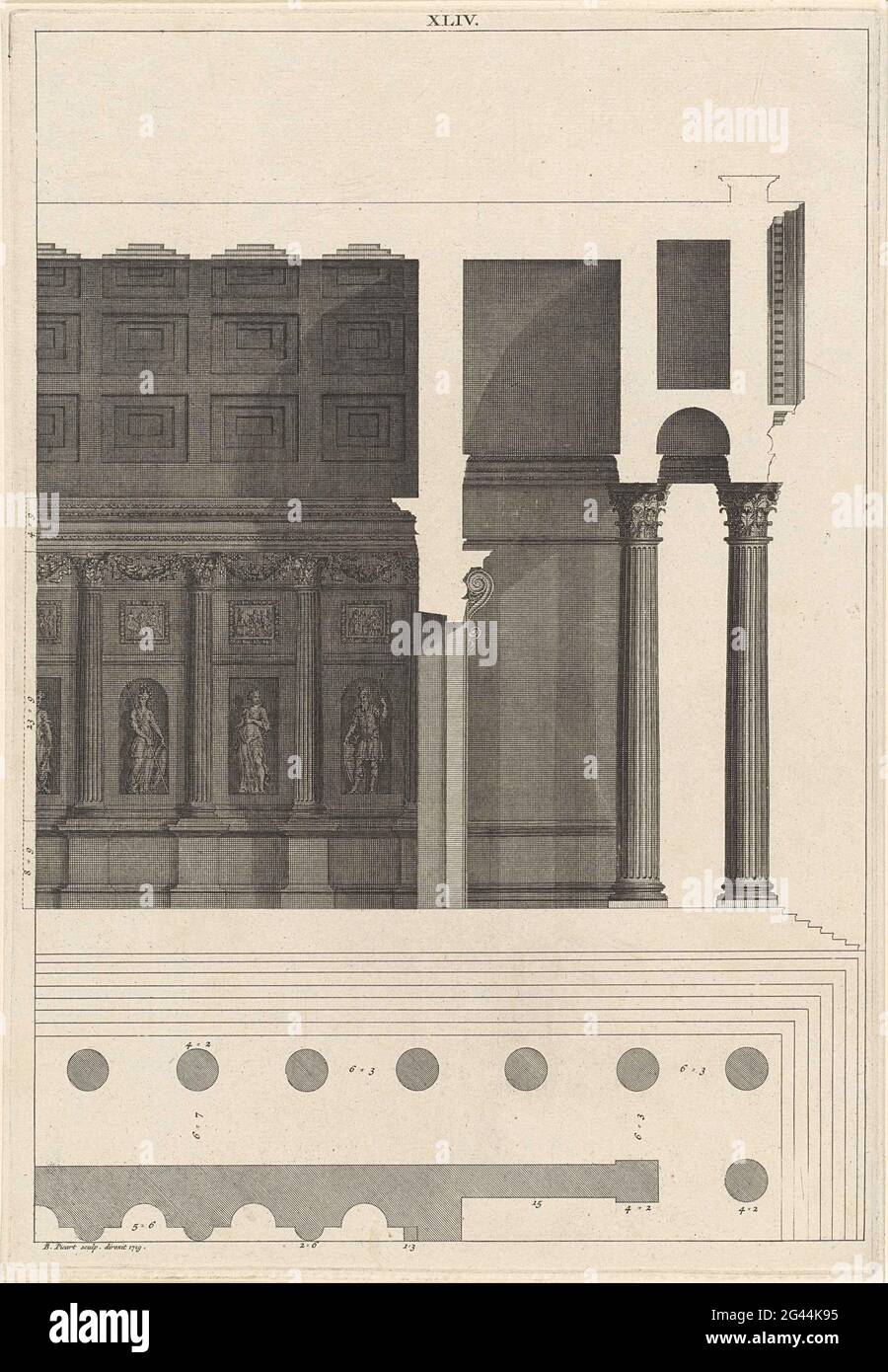 Plan and elevation of colonnade hi-res stock photography and images - Alamy