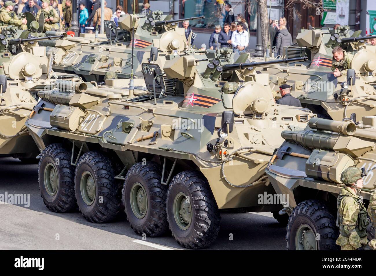 Russia, Vladivostok, 05/09/2018. Russian infantry fighting vehicle (IFV) or mechanized infantry combat vehicle (MICV) on the par Stock Photo
