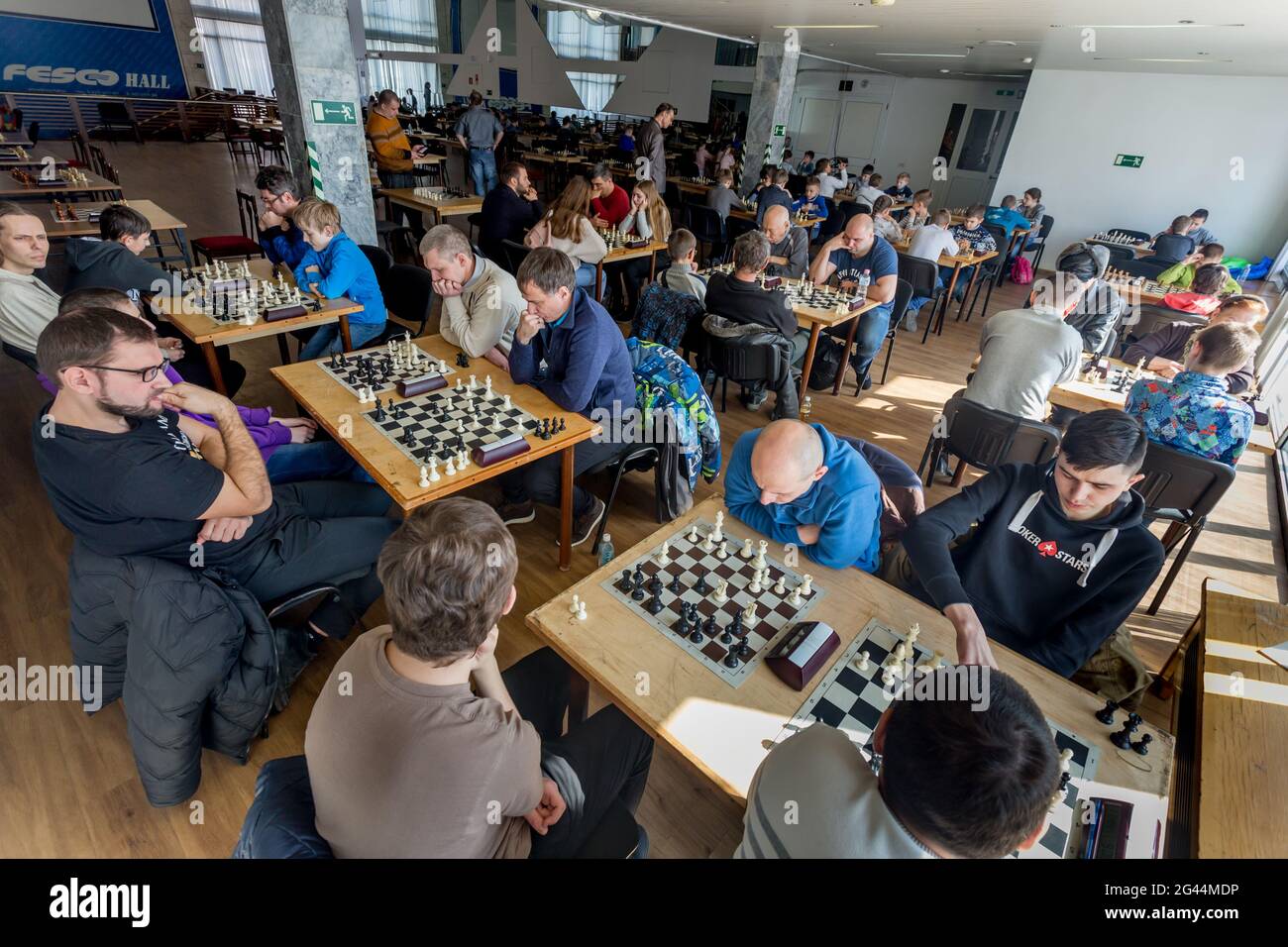 Friendly Games at a Local Chess Club Stock Photo - Alamy