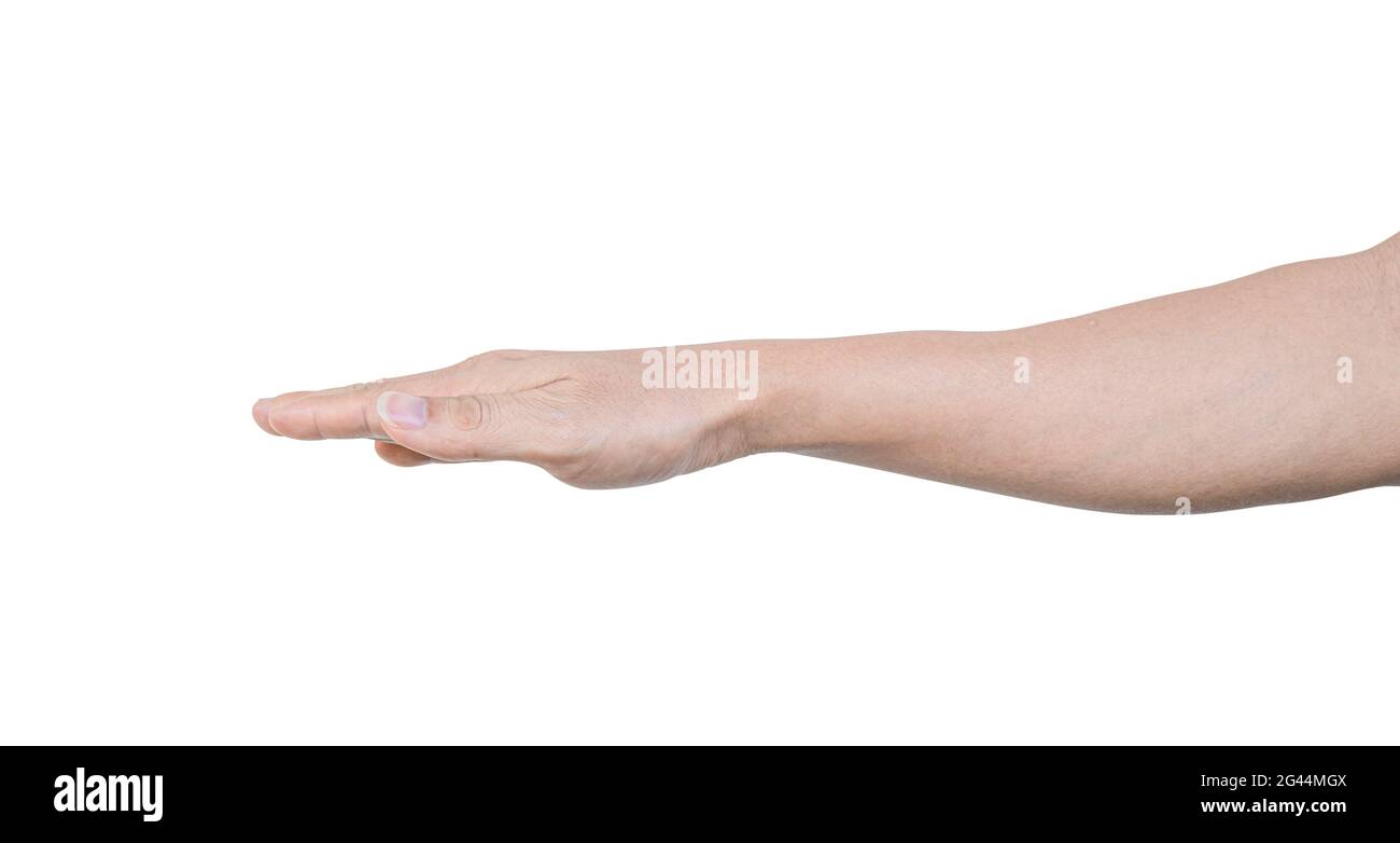 Man hand isolated on white background with clipping path Stock Photo ...