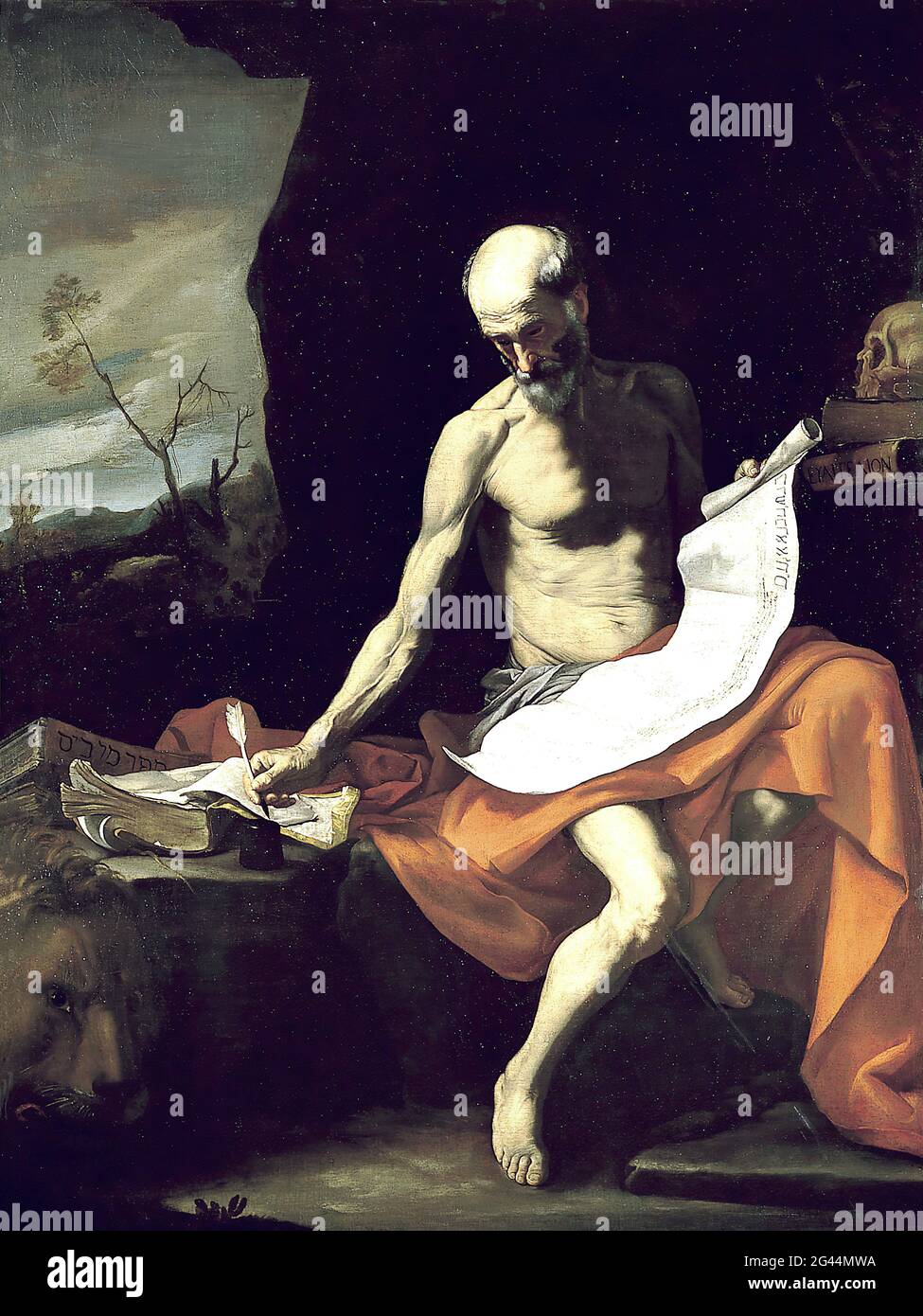 Jusepe De Ribera - the Penitent Saint Jerome Stock Photo - Alamy