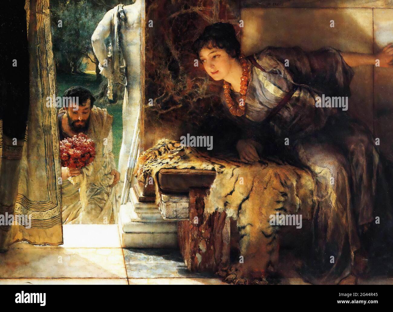 Lawrence Alma Tadema (1836-1912) - Welcome Footsteps 1883 Stock Photo ...