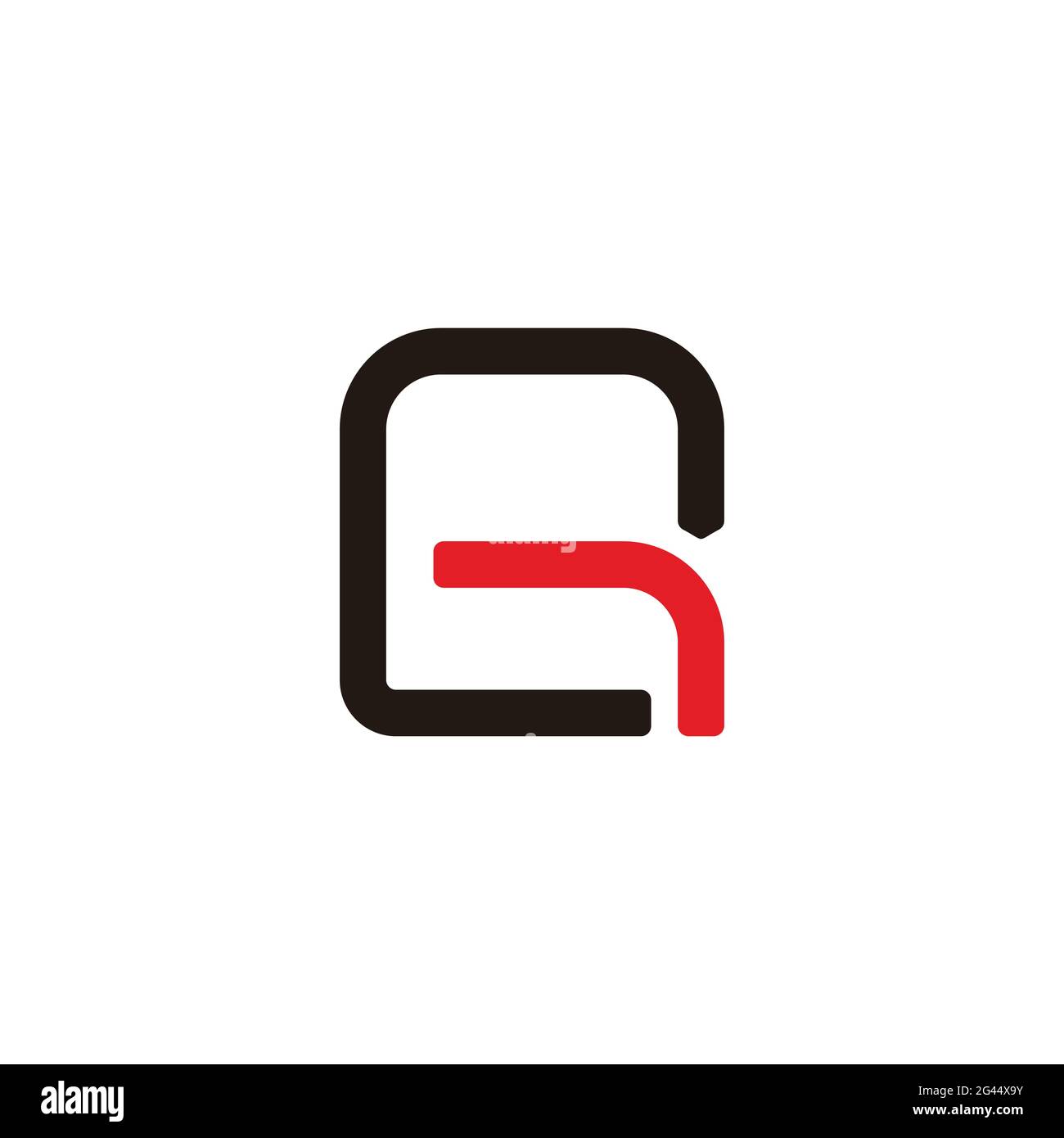 letter gr simple square geometric line logo vector Stock Vector Image ...