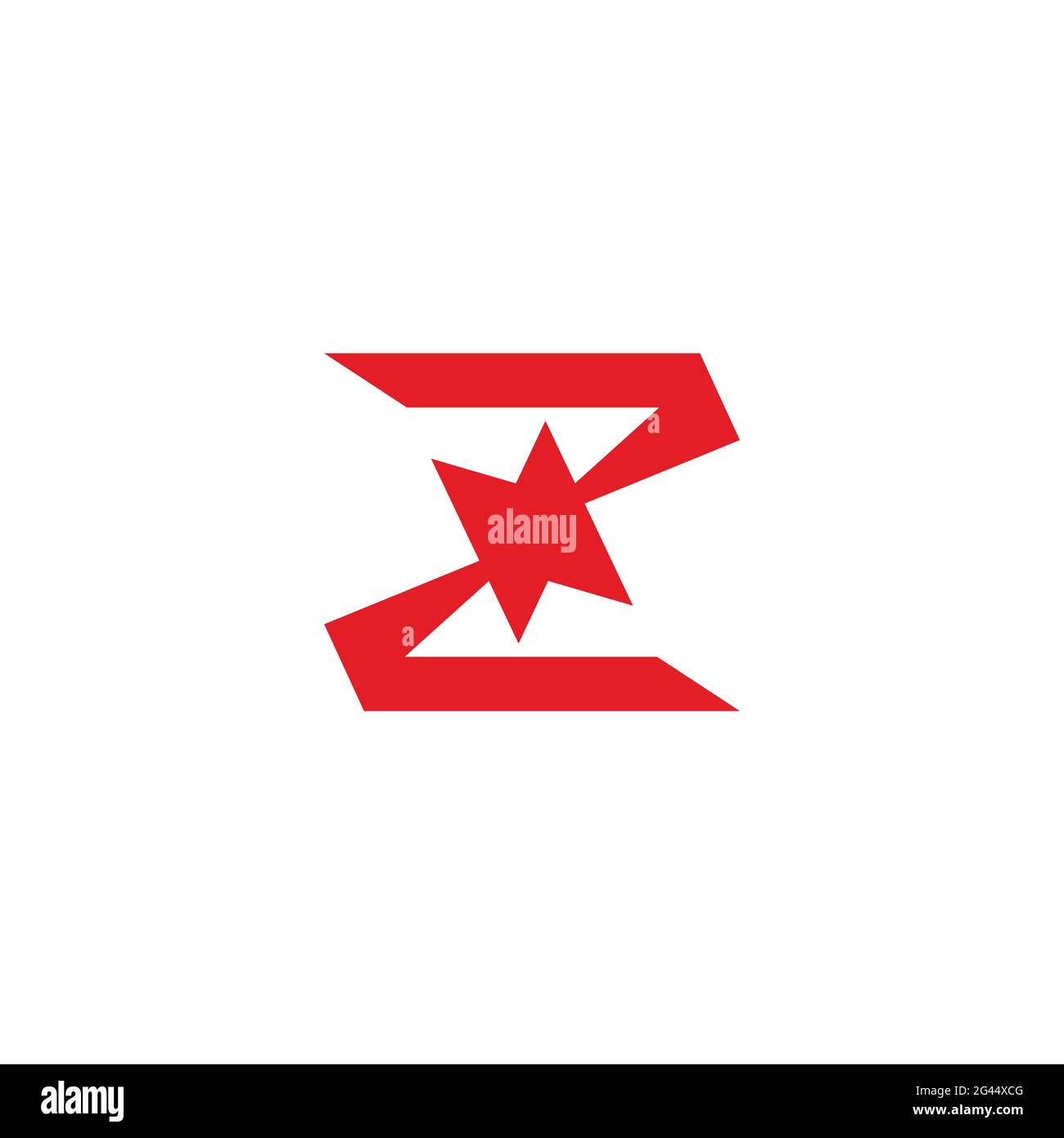 letter z abstract explode geometric simple logo vector Stock Vector