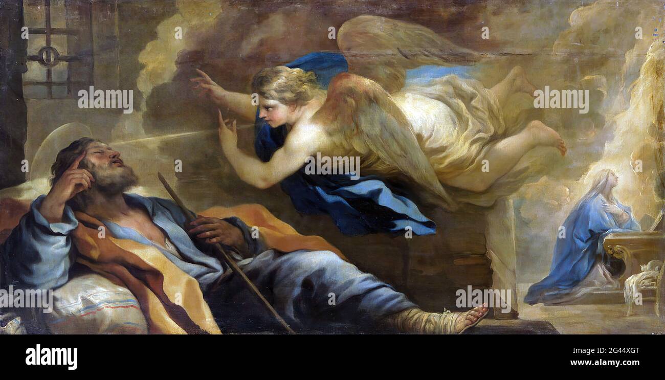 Luca Giordano the Dream of Saint Joseph 03 Stock Photo Alamy