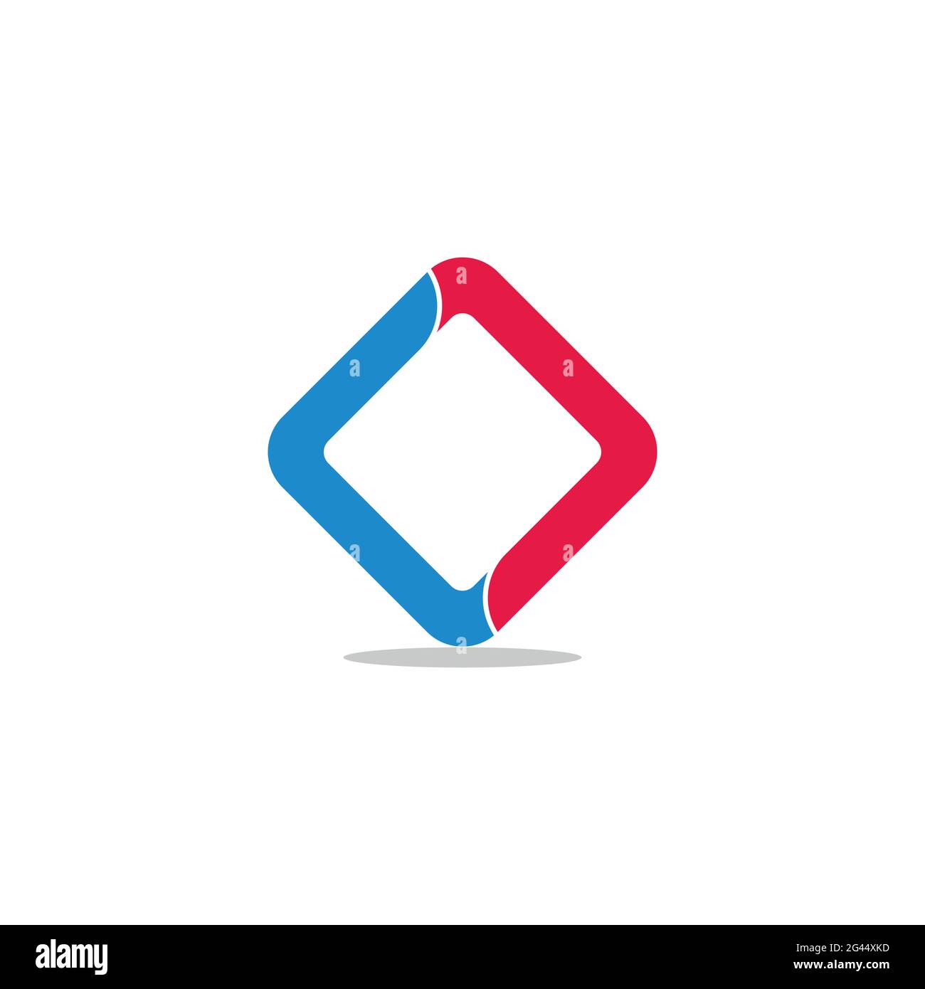 letter cc square shadow geometric logo vector Stock Vector