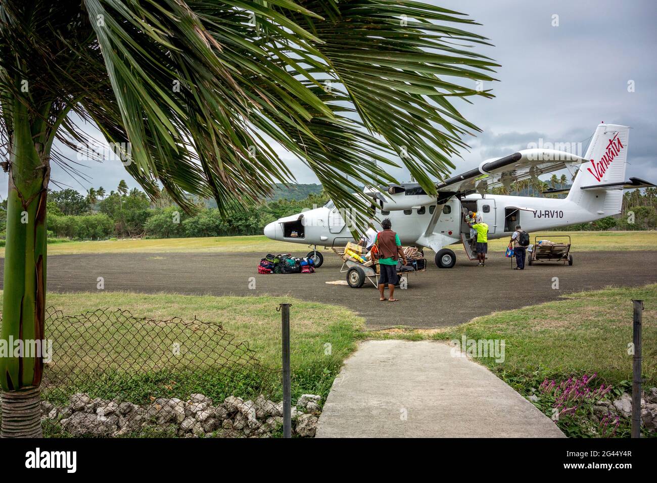 Norsup Airport on Malekula, Vanuatu, South Pacific, Oceania Stock Photo