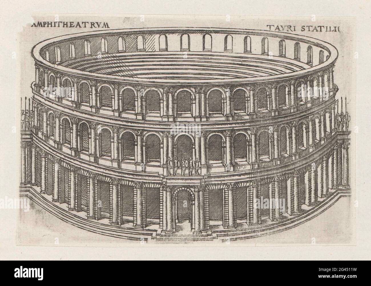 Statius Taurus Rome The amphitheater of Statilius Taurus in Rome; Amphitheatrum Tauri ...