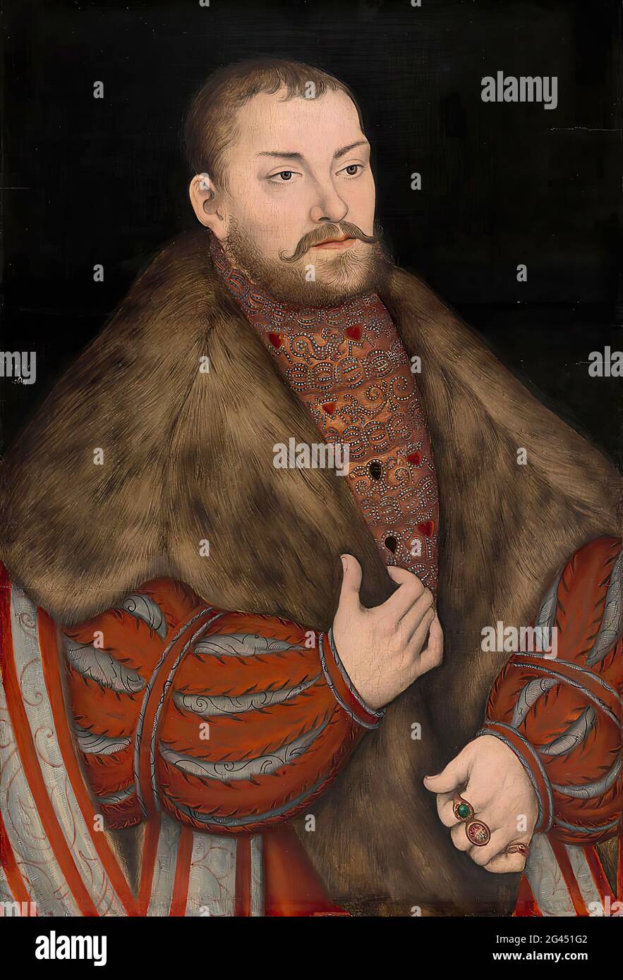 Lucas Cranach the Elder -  Portrait of Joachim II of Brandenburg Stock Photo