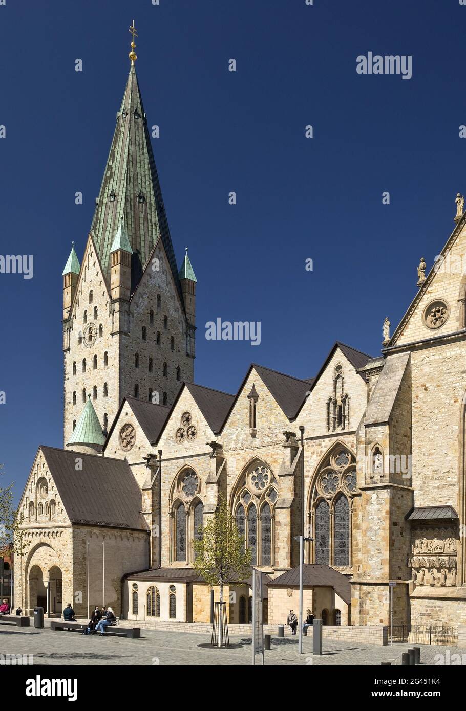 Paderborn Cathedral, Paderborn, East Westphalia-Lippe, North Rhine-Westphalia, Germany, Europe Stock Photo
