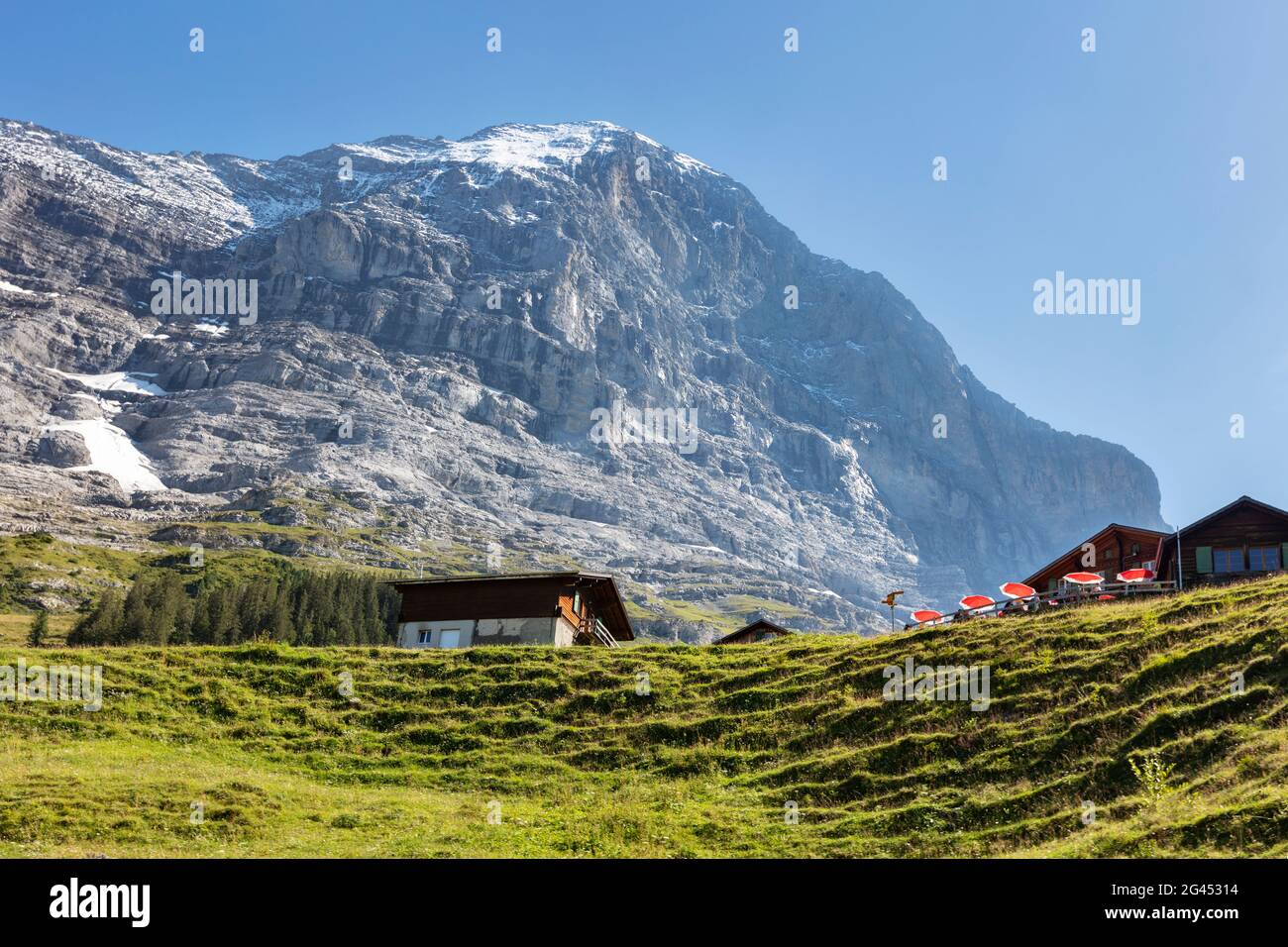 Mountain landscape near Grindelwald, Bernese Oberland, Switzerland Stock Photo