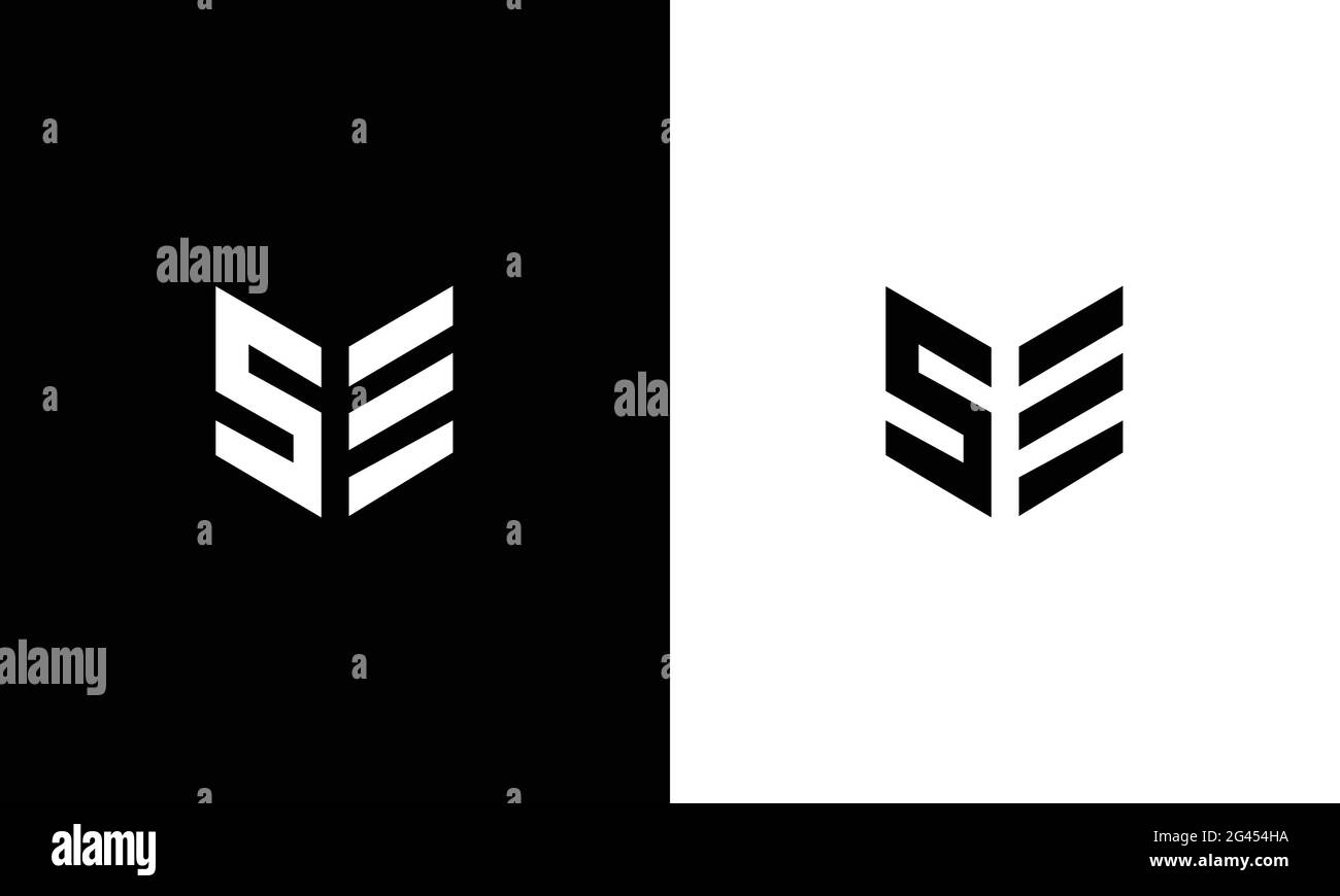 creative ES, ES initial logo design idea Stock Vector