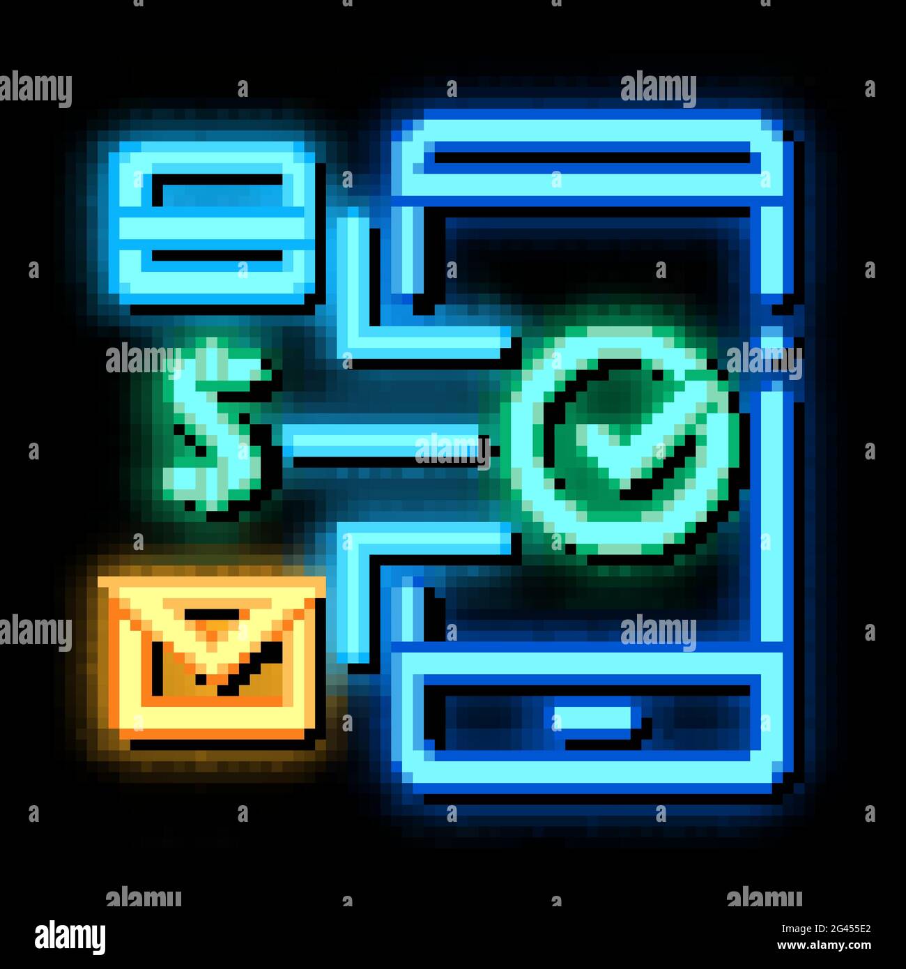 payment by telephone neon glow icon illustration Stock Vector Image ...