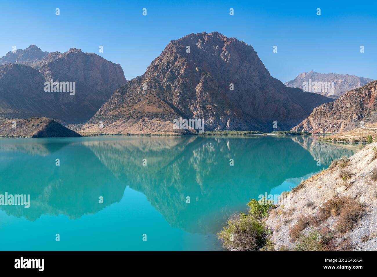 The scenic view of Iskanderkul lake and Fann mountains in Tajikistan Stock  Photo - Alamy