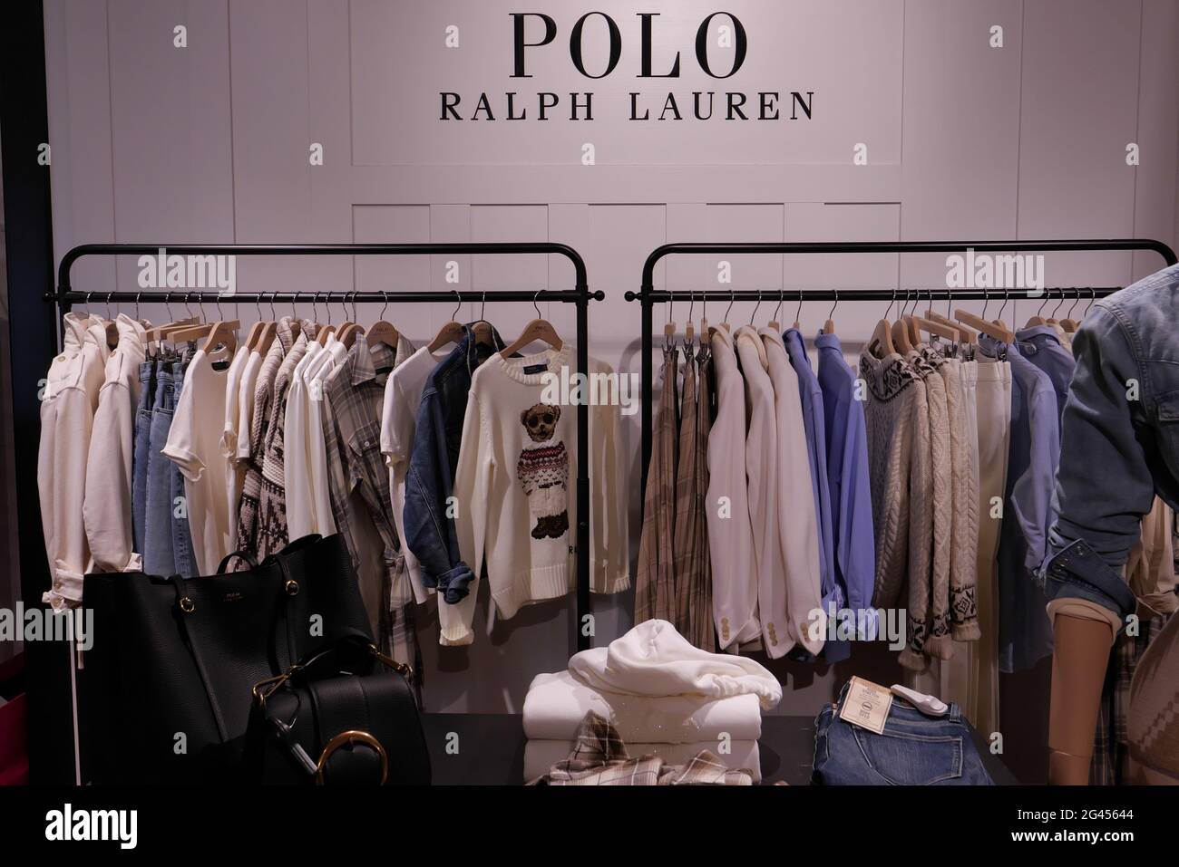 CLOTHES ON DISPLAY AT POLO RALPH LAURENT BOUTIQUE INSIDE THE RINASCENTE FASHION STORE Stock Photo Alamy