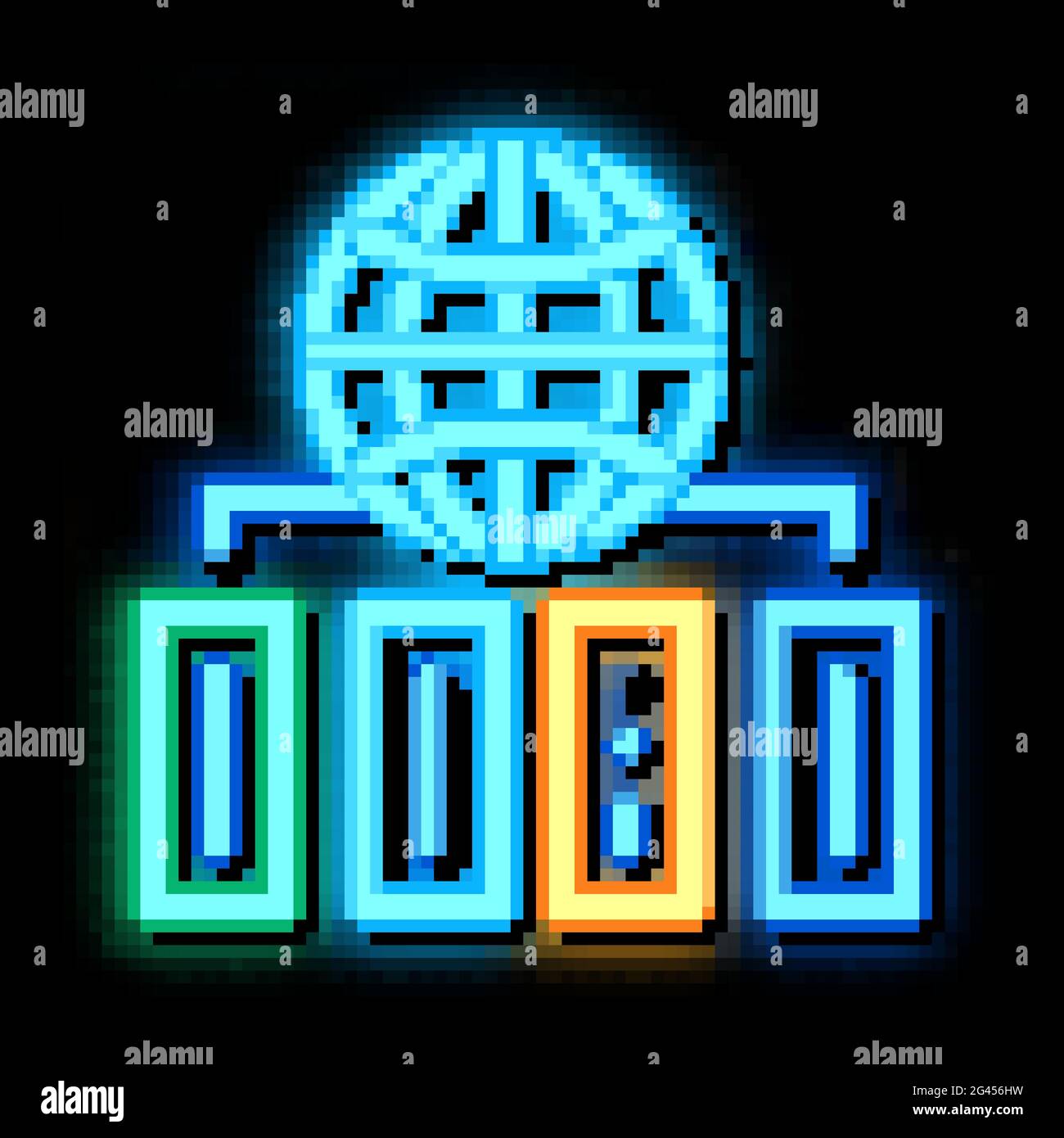 world distribution neon glow icon illustration Stock Vector Image & Art ...