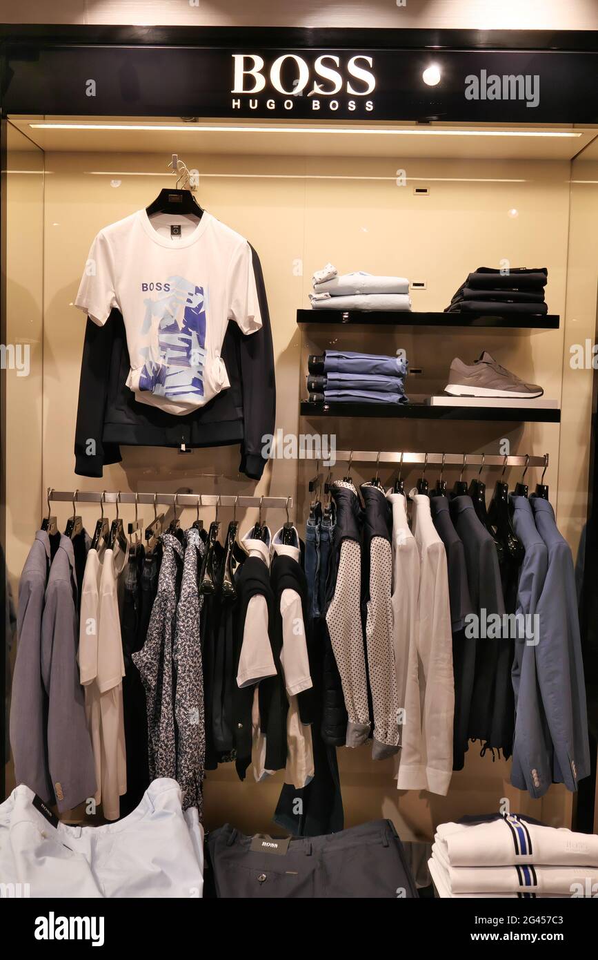 CLOTHES ON DISPLAY AT HUGO BOSS BOUTIQUE INSIDE THE RINASCENTE FASHION  STORE Stock Photo - Alamy