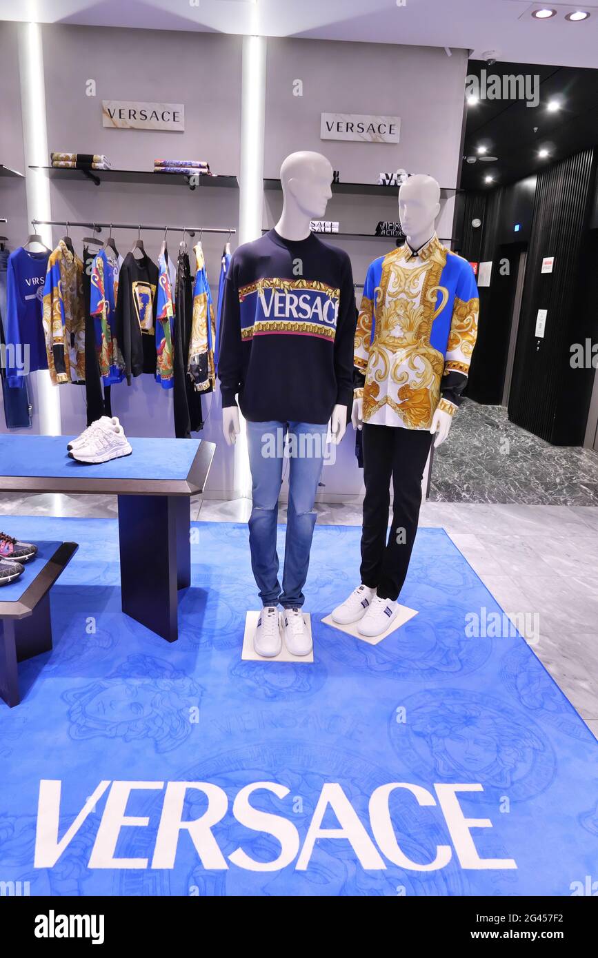 CLOTHES ON DISPLAY AT VERSACE BOUTIQUE INSIDE THE RINASCENTE FASHION STORE  Stock Photo - Alamy