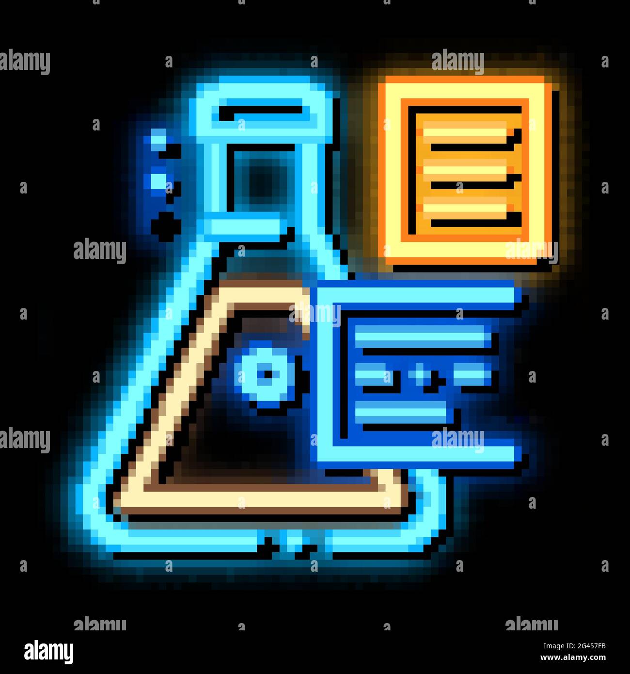 in vitro gas study neon glow icon illustration Stock Vector Image & Art ...