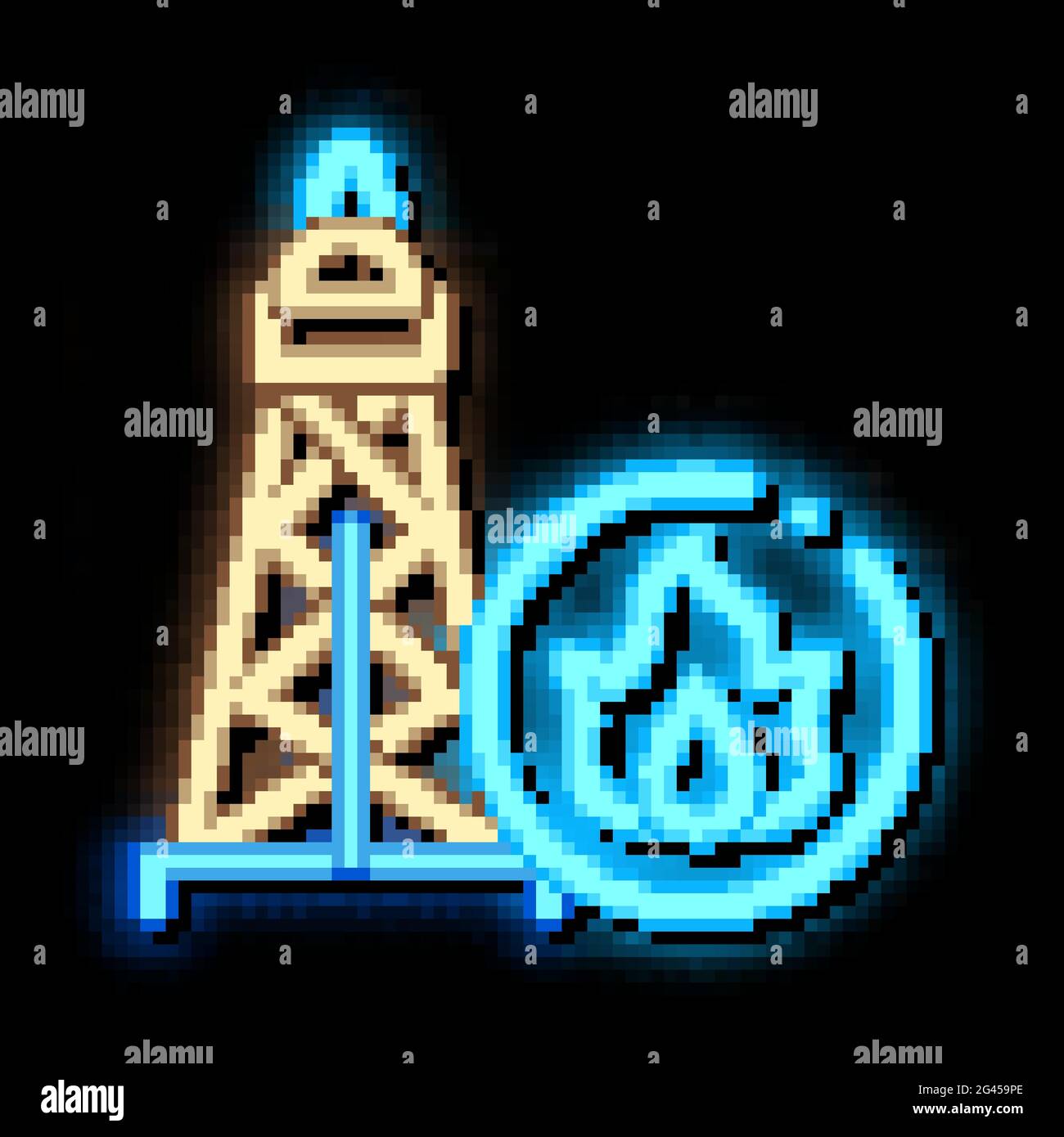 gas tower neon glow icon illustration Stock Vector Image & Art - Alamy