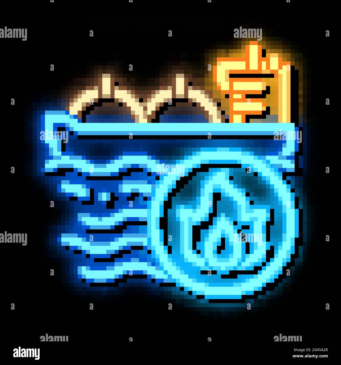 gas outlets at sea neon glow icon illustration Stock Vector Image & Art ...