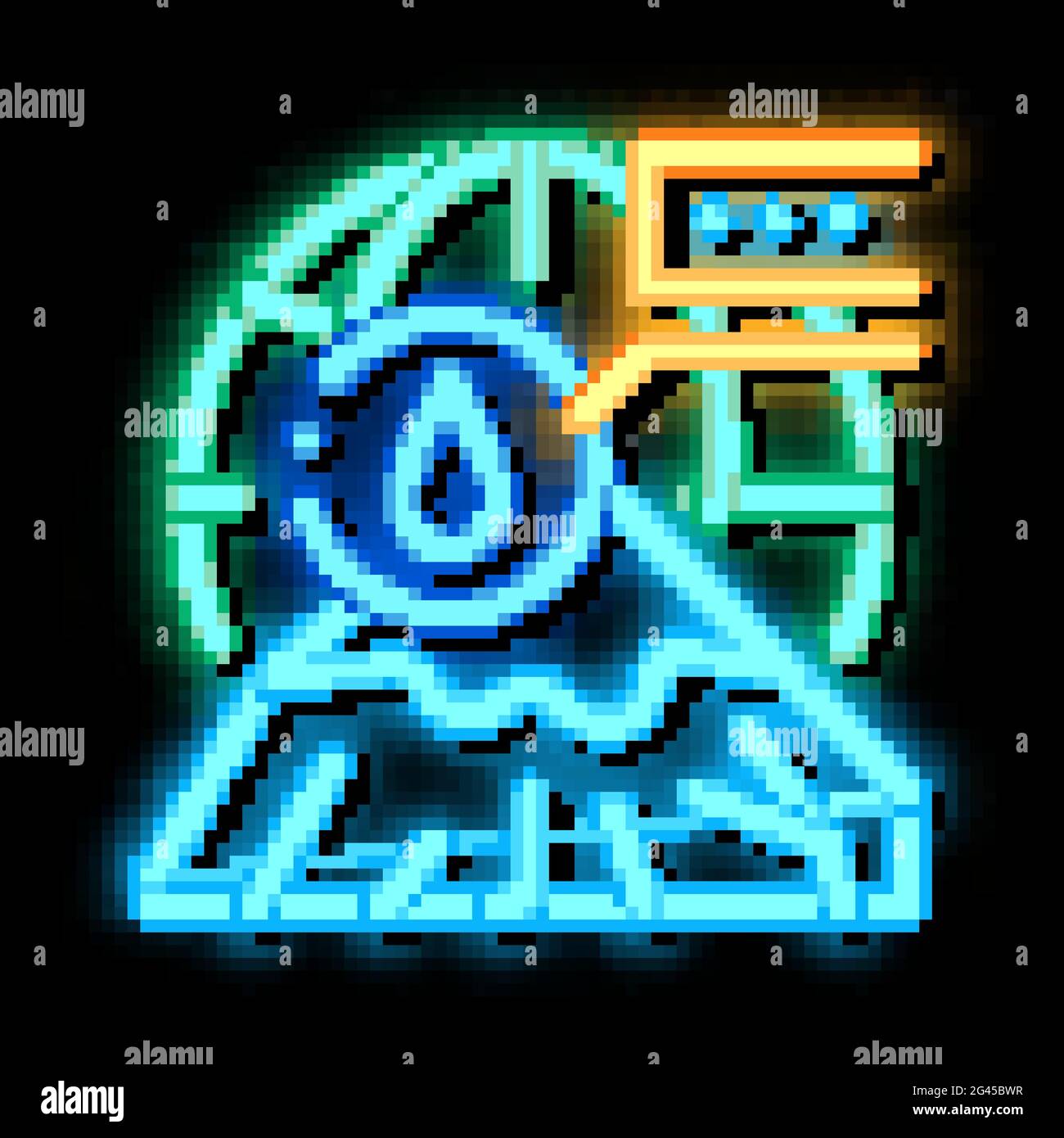 cryolithology science neon glow icon illustration Stock Vector Image ...