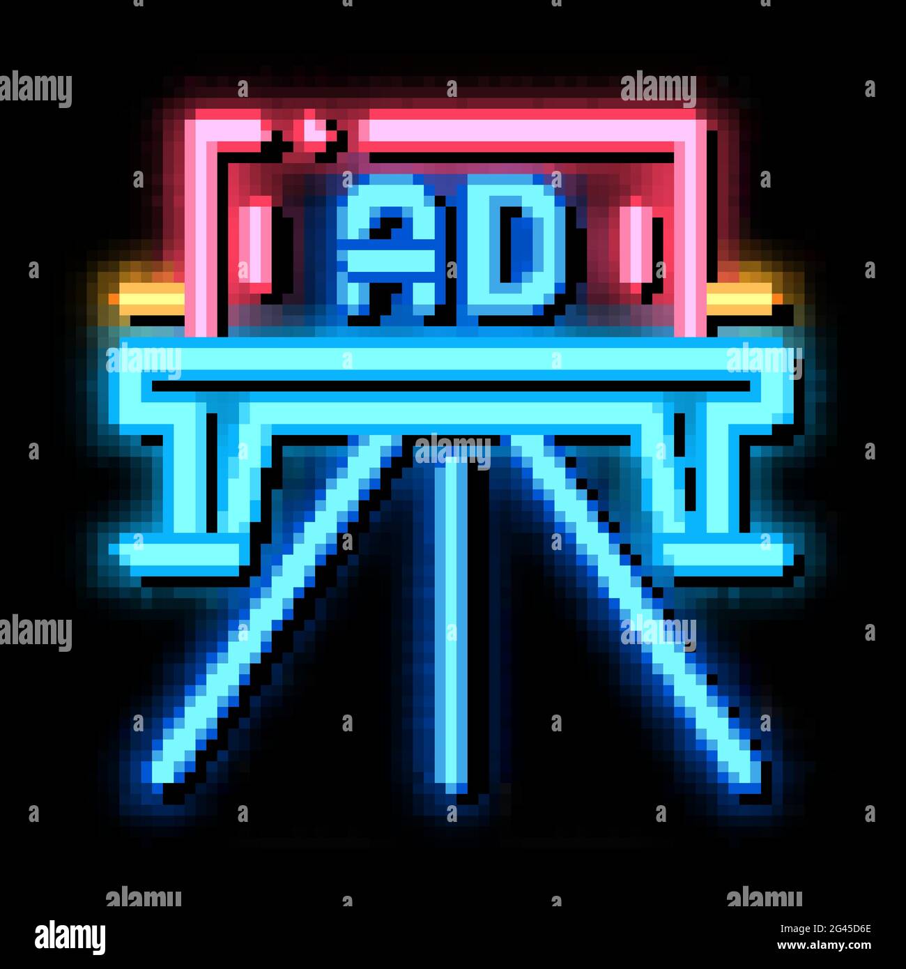 road sign ads neon glow icon illustration Stock Vector Image & Art - Alamy