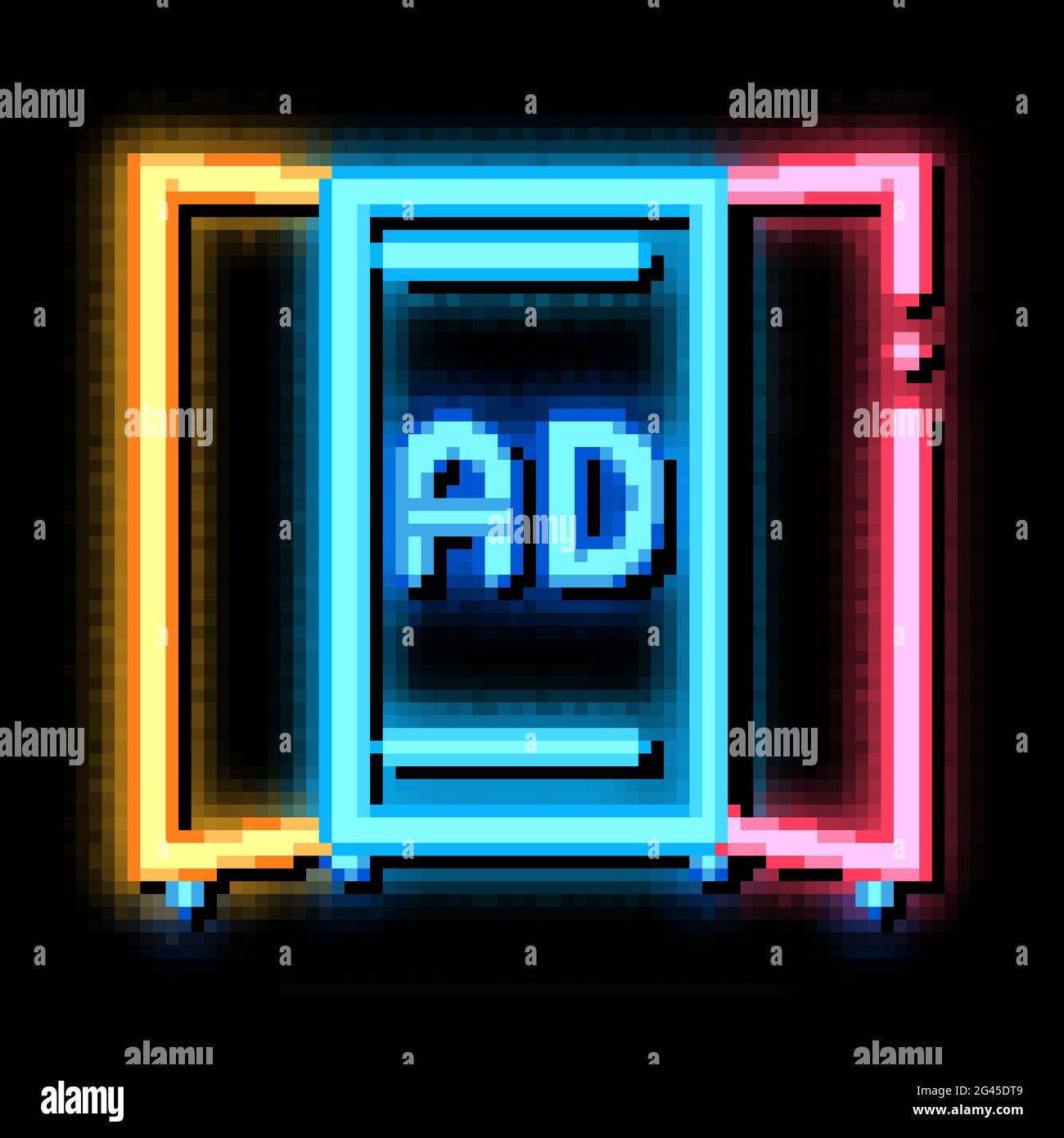 advertising booklet neon glow icon illustration Stock Vector Image ...