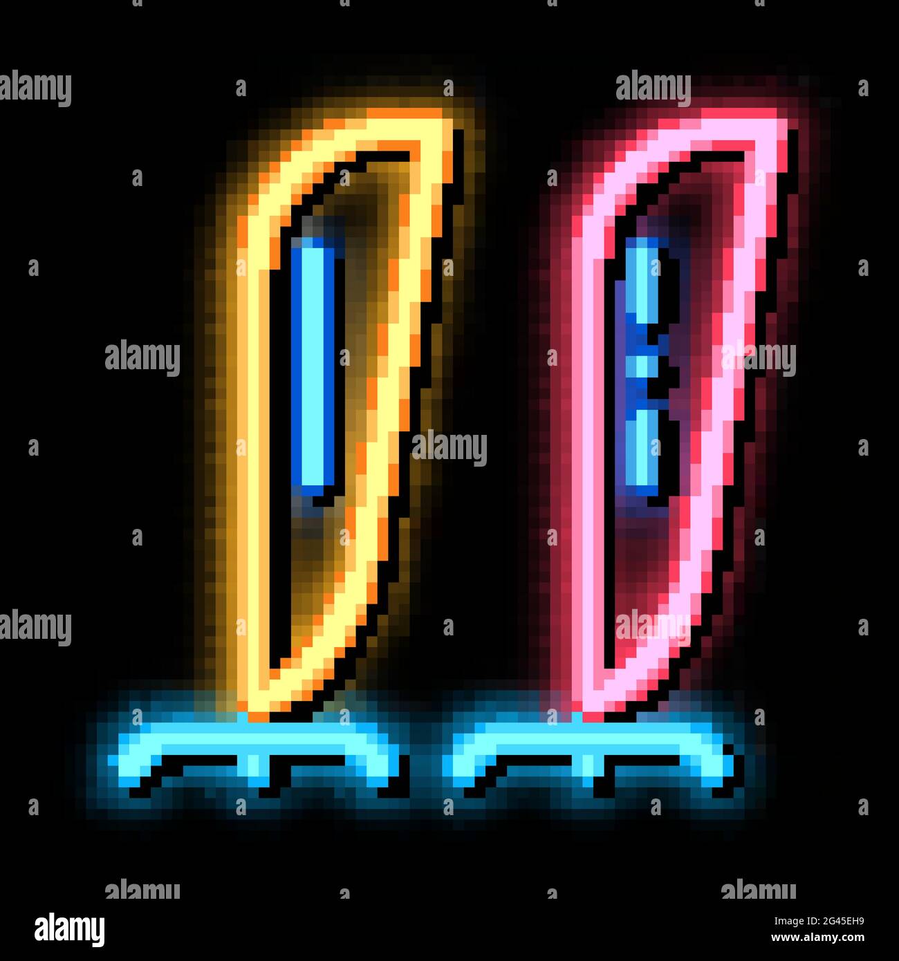 advertising flags neon glow icon illustration Stock Vector Image & Art ...