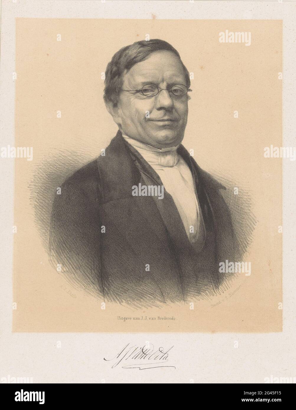 Portrait of Abraham Jacob van der Aa. Portrait of Abraham Jacob van der