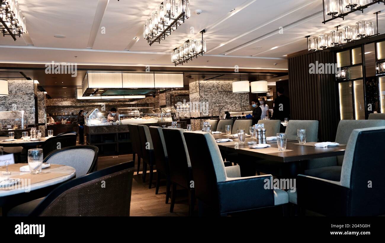 food and beverage dining Room of a five star hotel restaurant in