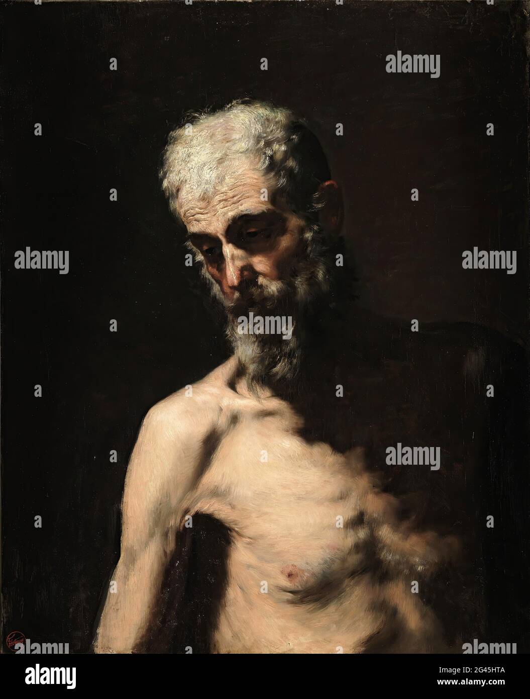 Marià Fortuny - Saint Andrew Copy After Jos De Ribera Stock Photo - Alamy