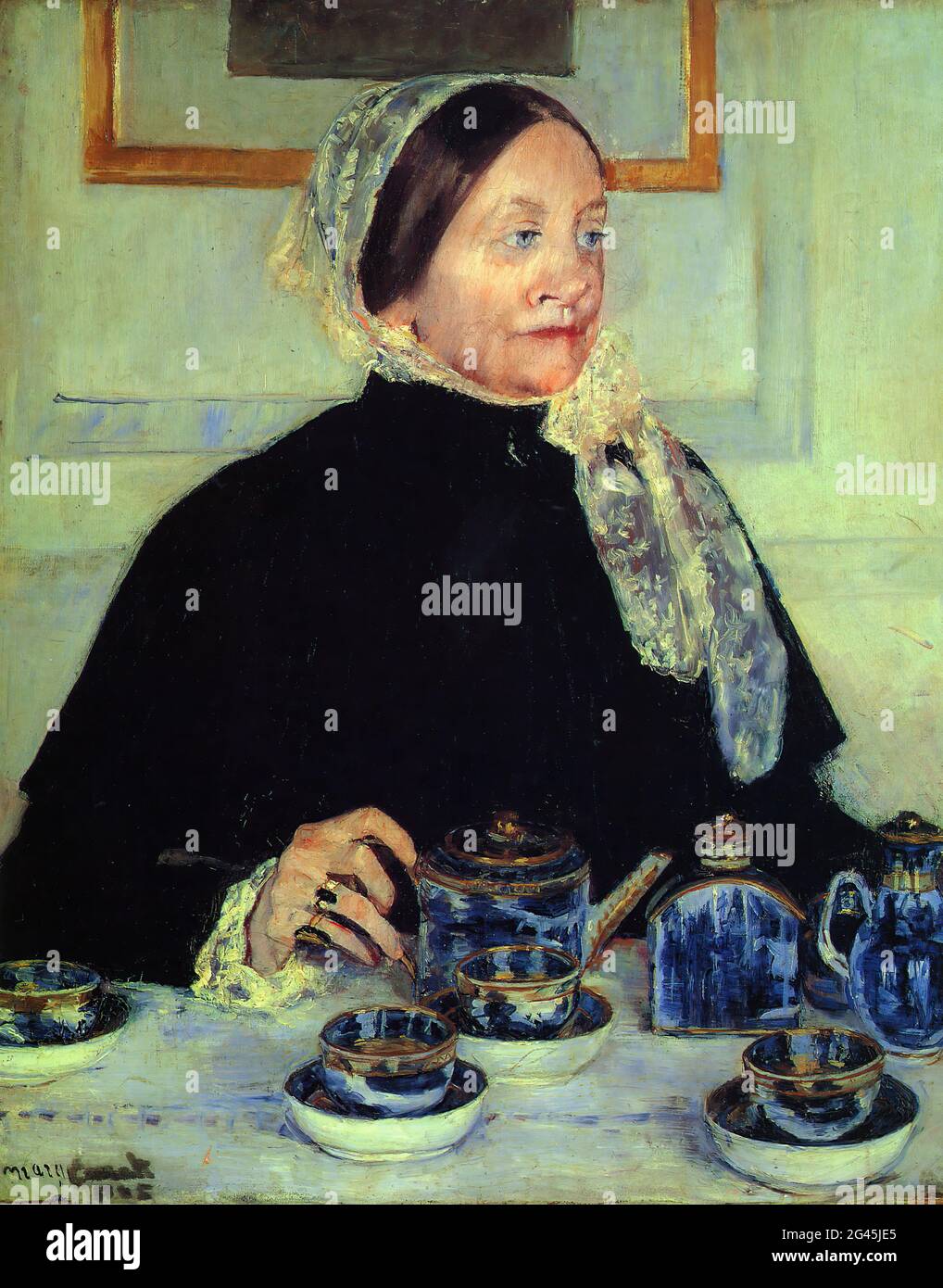Mary Cassatt (1843-1826) -  Lady Tea Table 1883 Stock Photo