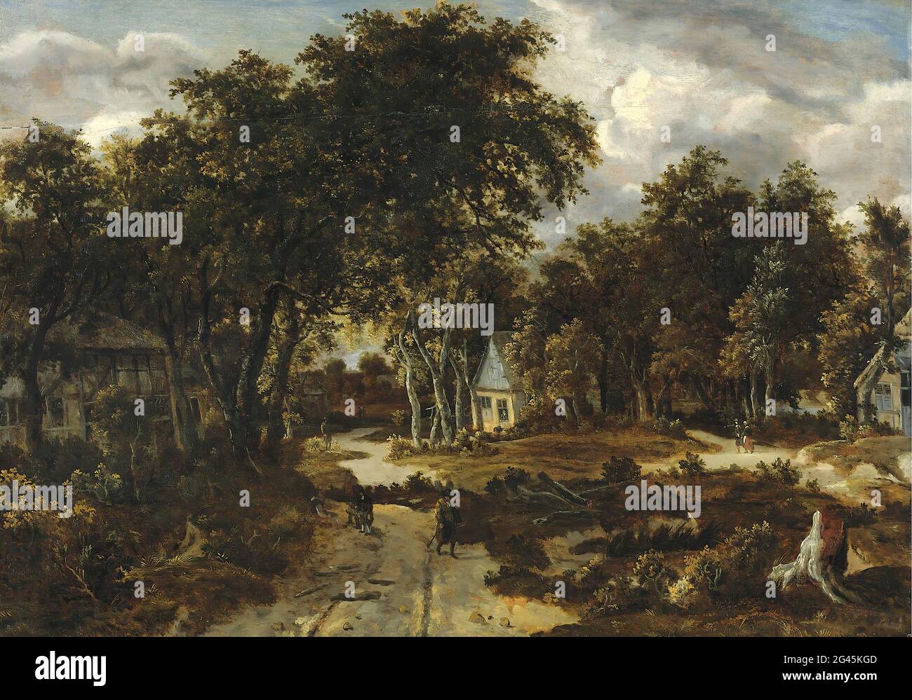 Meindert Hobbema Village Landscape Stock Photo Alamy