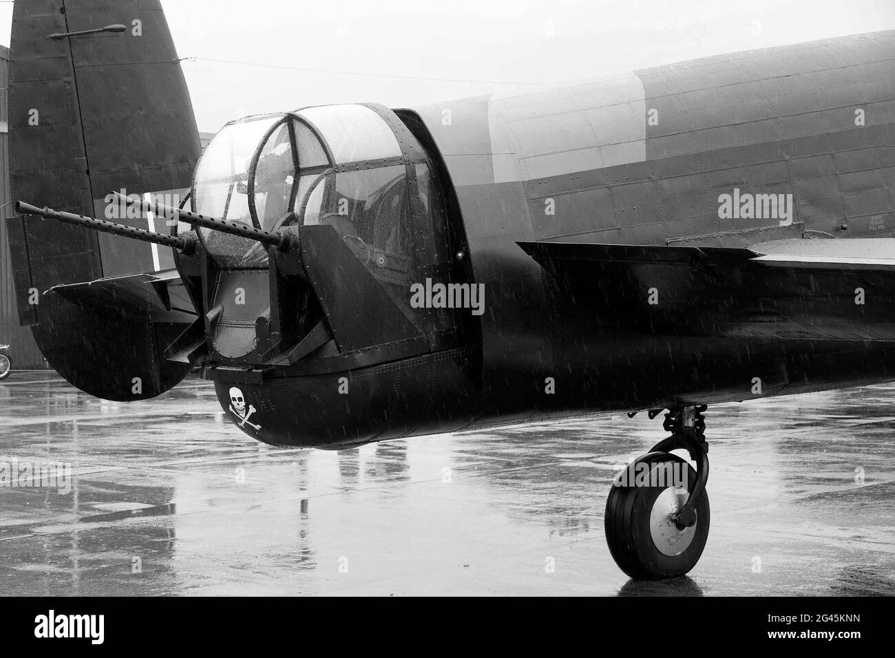 Avro Lancaster, four engine, British heavy bomber, Stock Photo