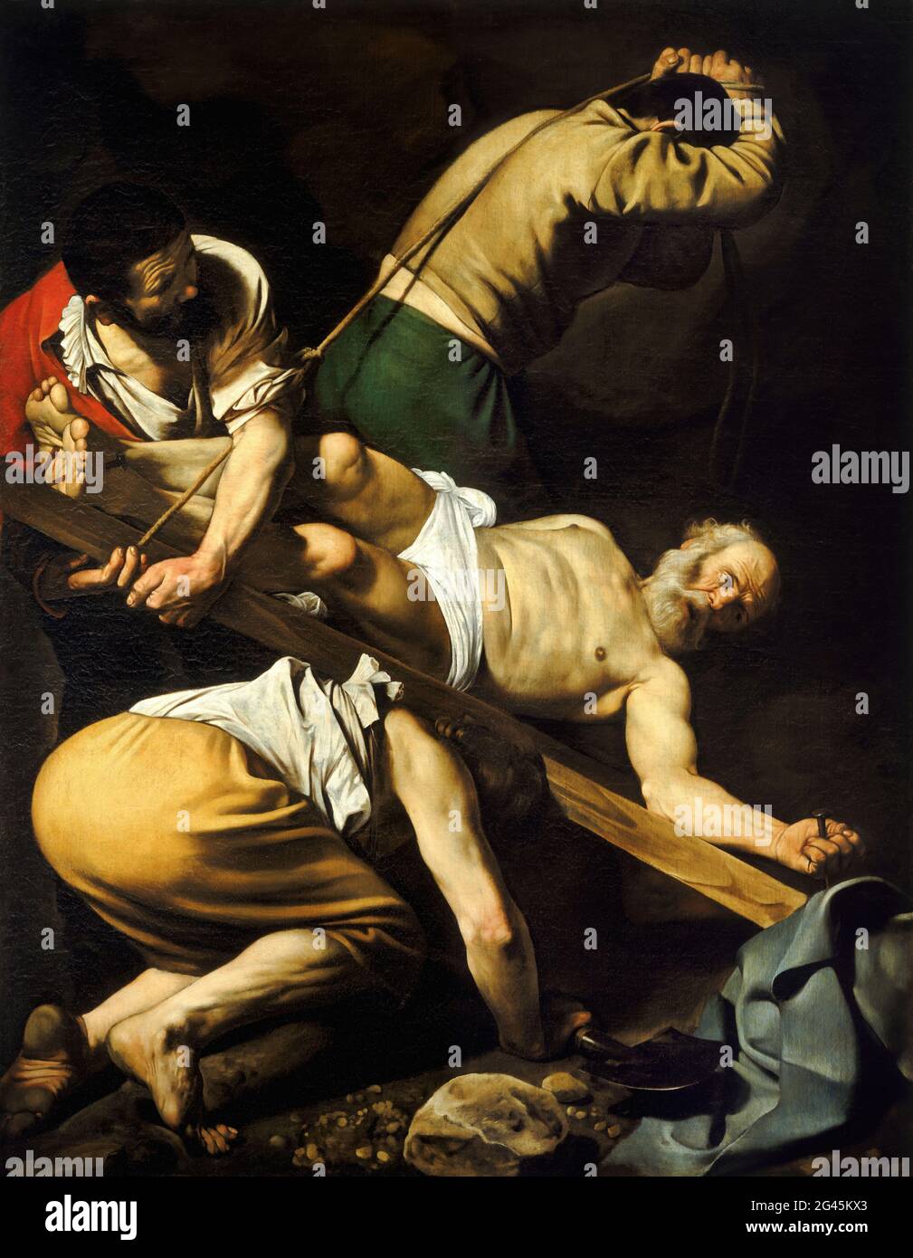 Michelangelo Merisi Da Caravaggio -  Crucifixion of Saint Peter Stock Photo