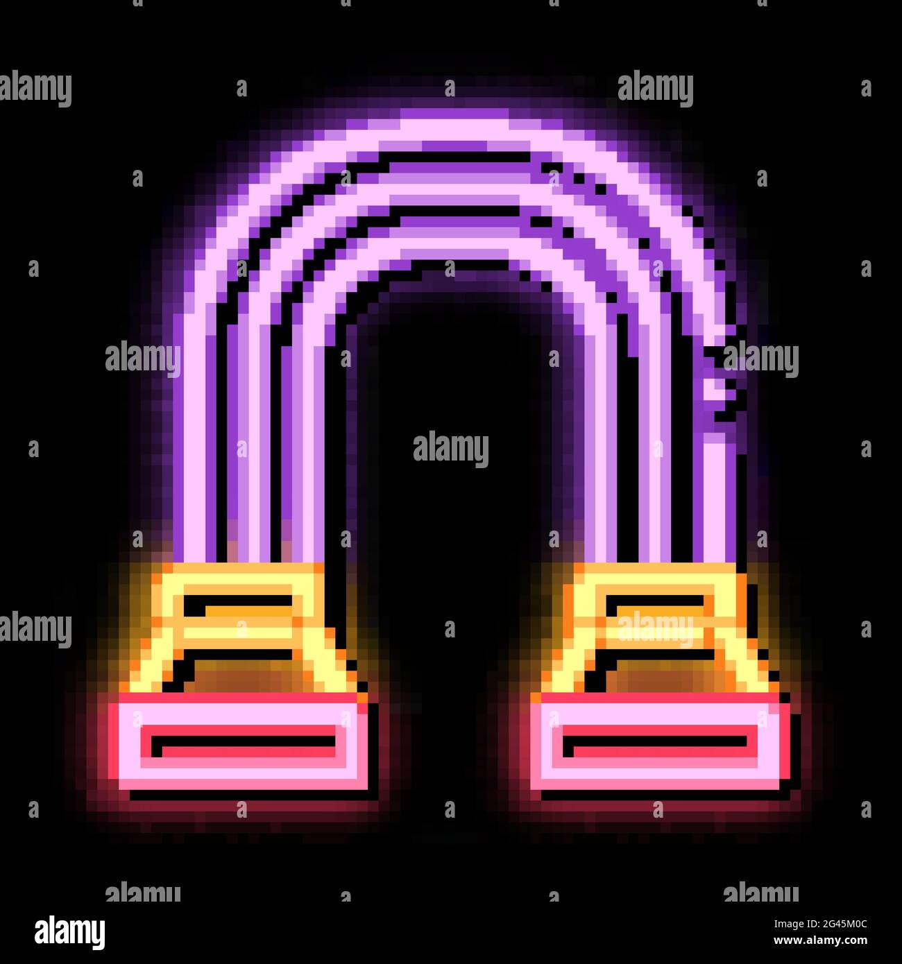 shoulder expander neon glow icon illustration Stock Vector