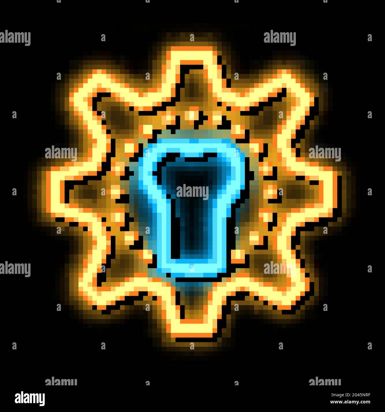 joint restoration neon glow icon illustration Stock Vector