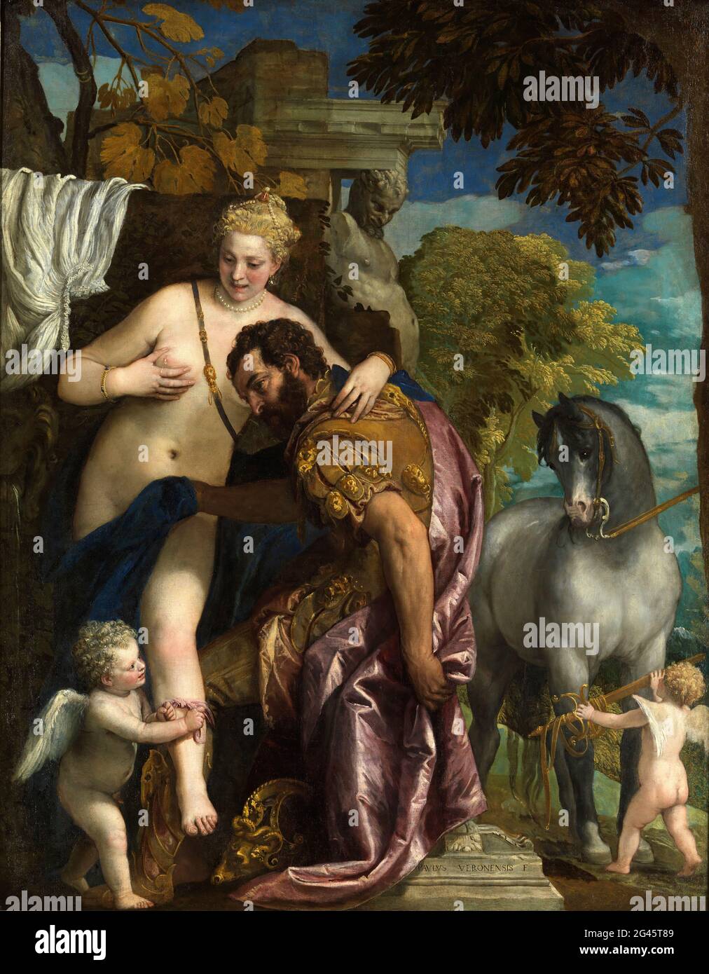 Paolo Caliari a.K.a Veronese -  Mars and Venus United by Love Stock Photo