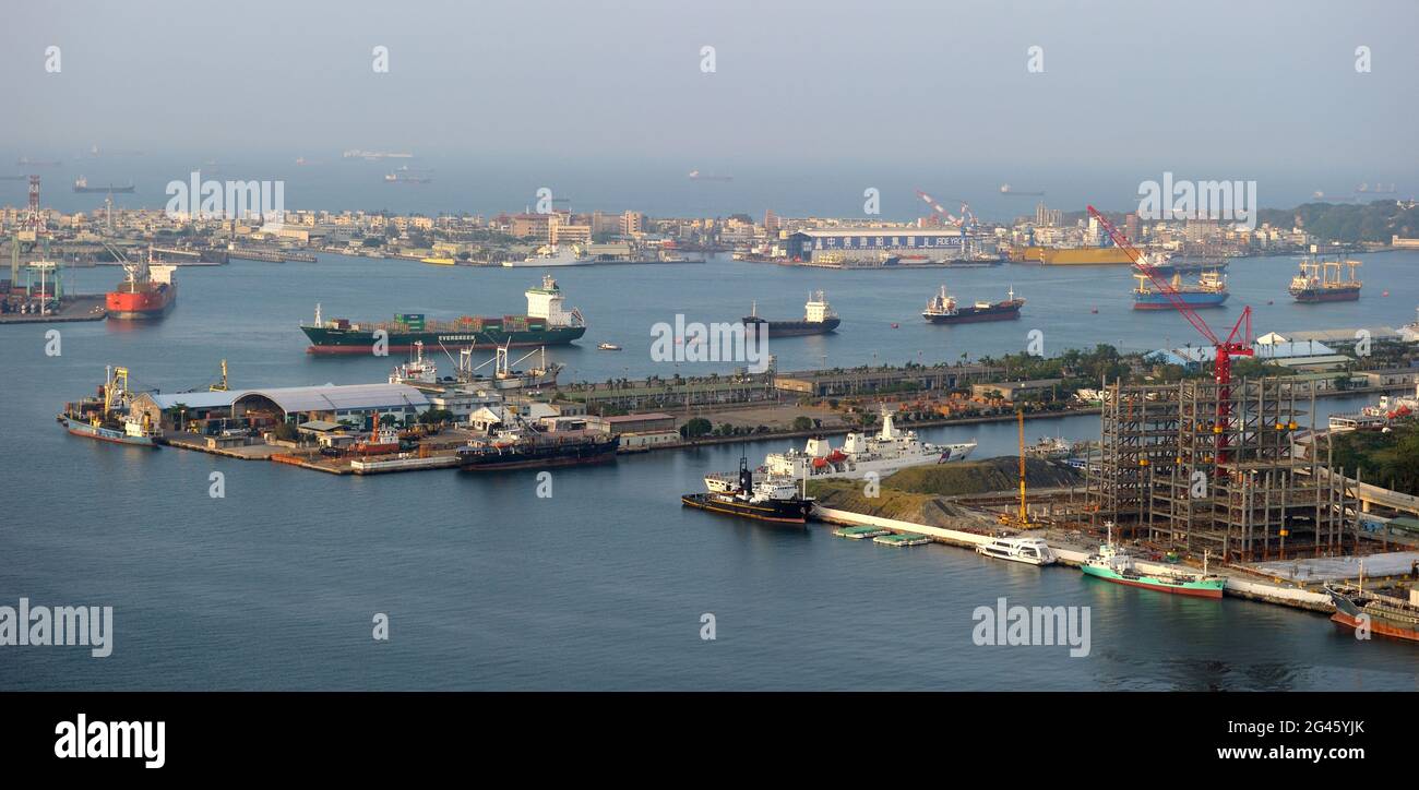 Sea port Kaohsiung/Taiwan Stock Photo